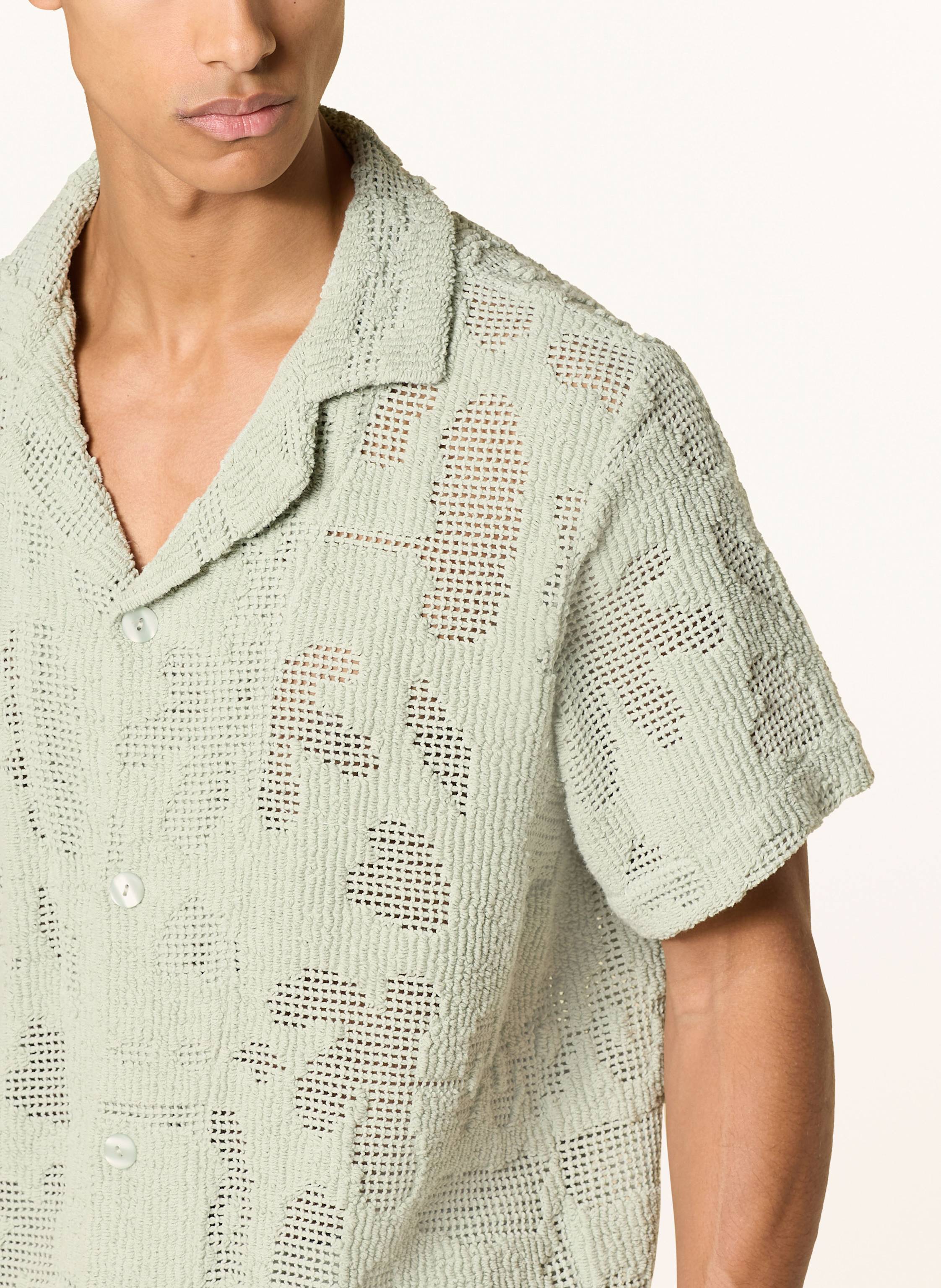 Thumbnail - Oas Resorthemd Galbanum Comfort Fit gruen