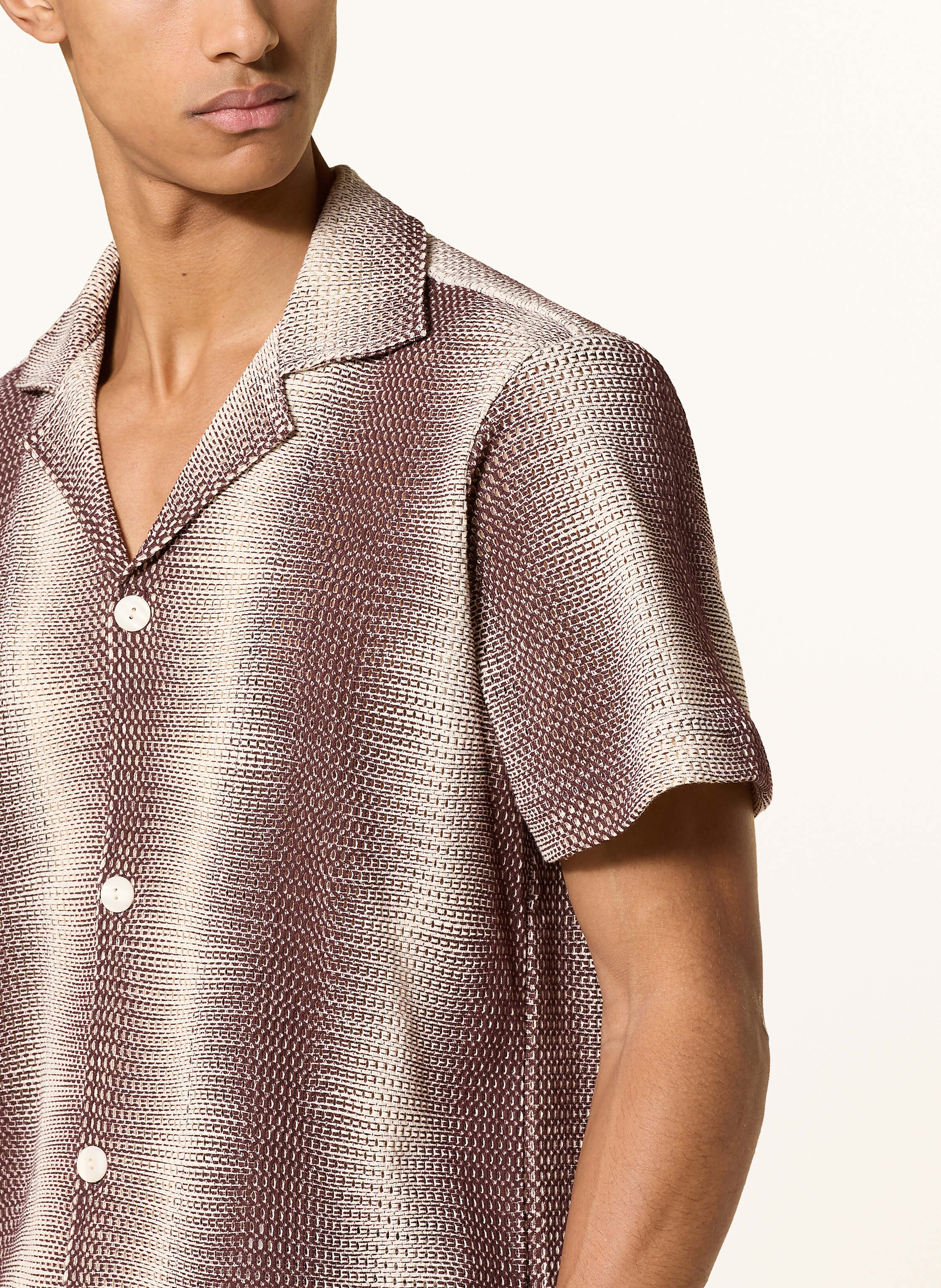 Thumbnail - Oas Resorthemd Merlot Echo Comfort Fit braun