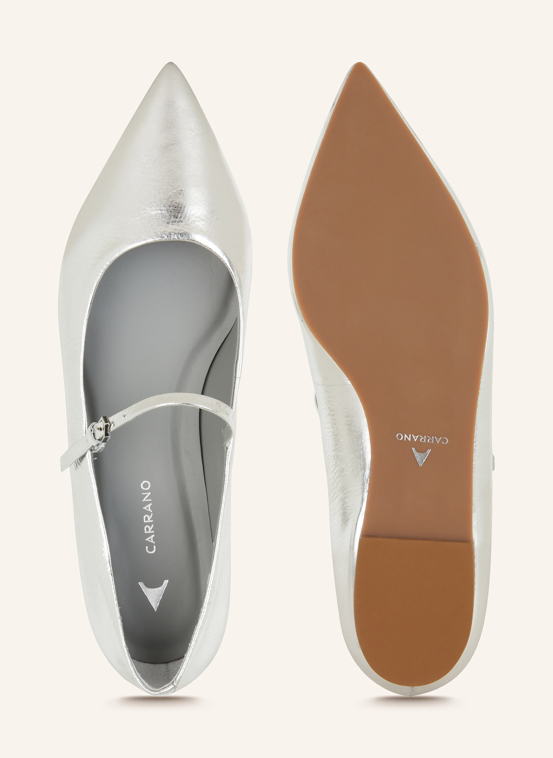 Thumbnail - Carrano Mary-Jane-Ballerinas silber
