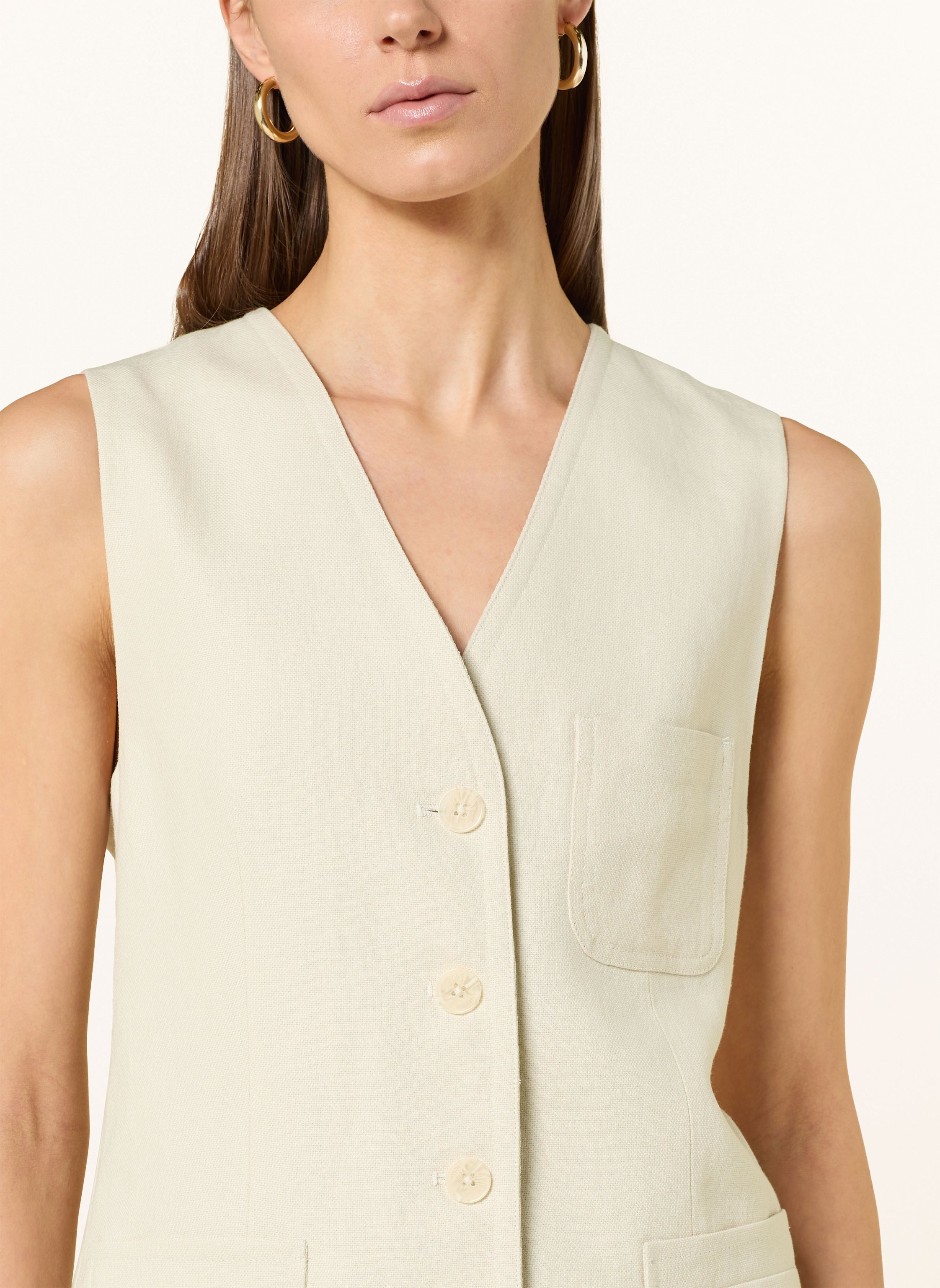 Thumbnail - Marc O'polo Blazerweste Mit Leinen weiss