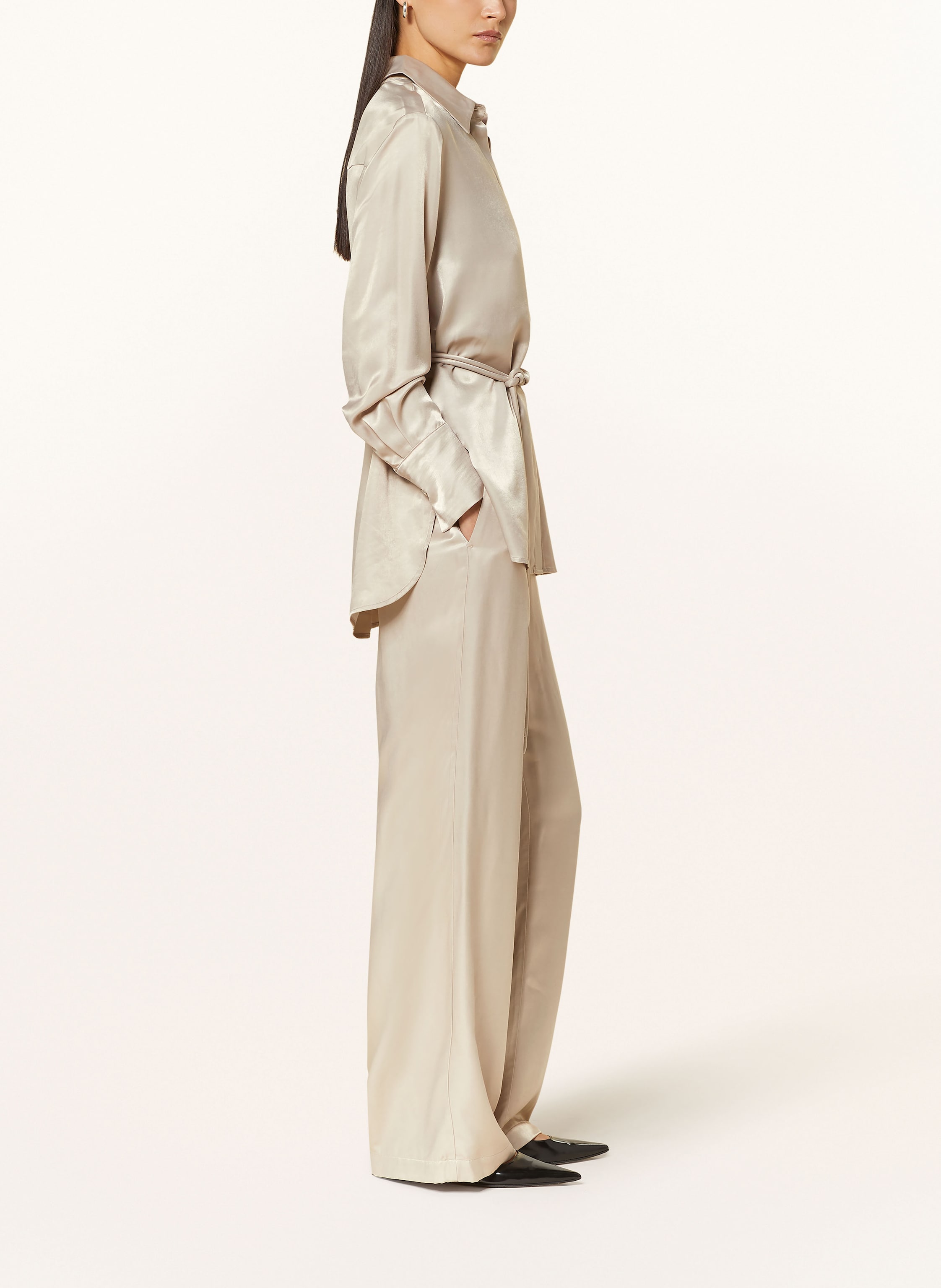 Thumbnail - dante6 Marlenehose Noldy Aus Satin beige