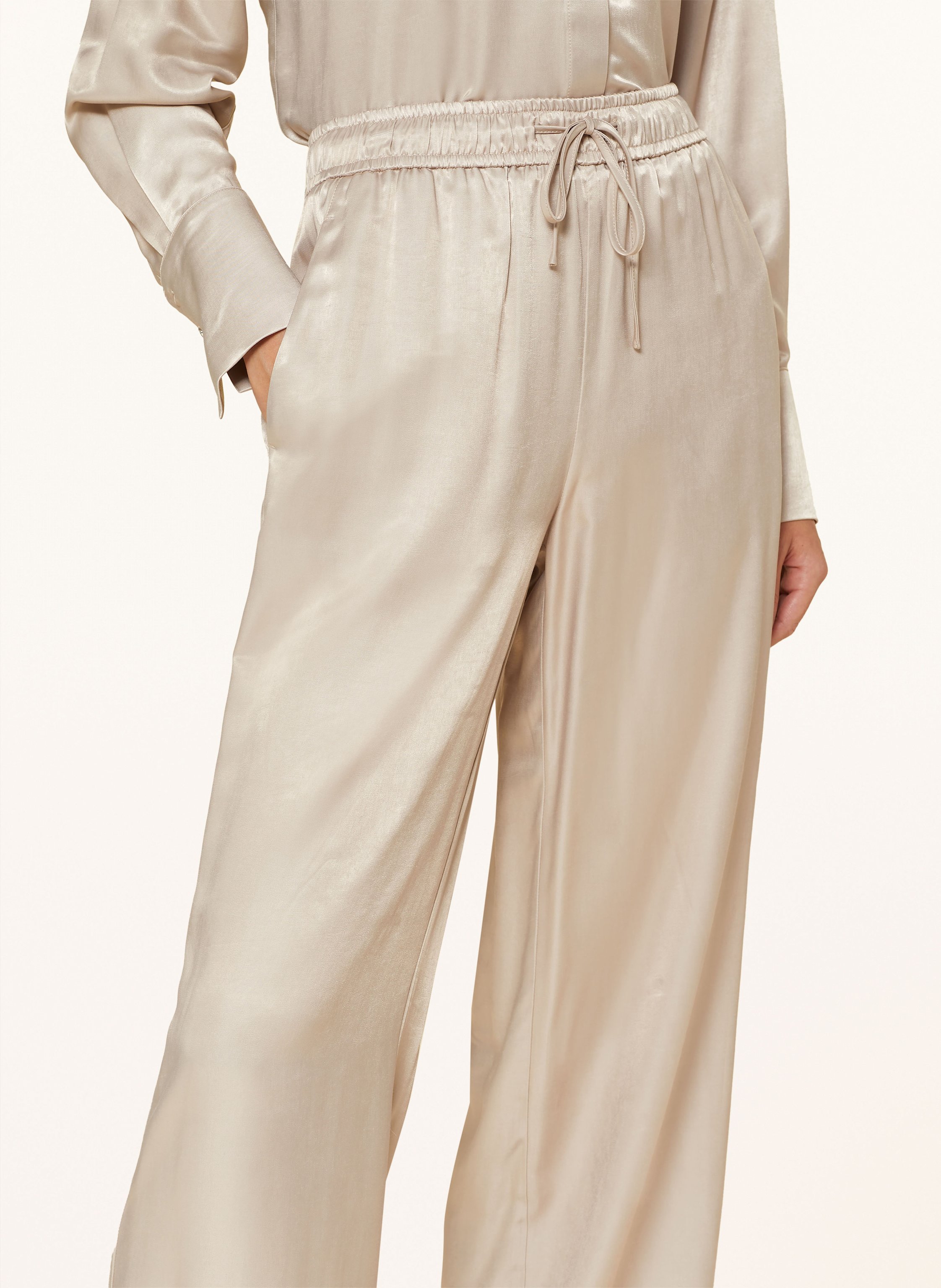 Thumbnail - dante6 Marlenehose Noldy Aus Satin beige