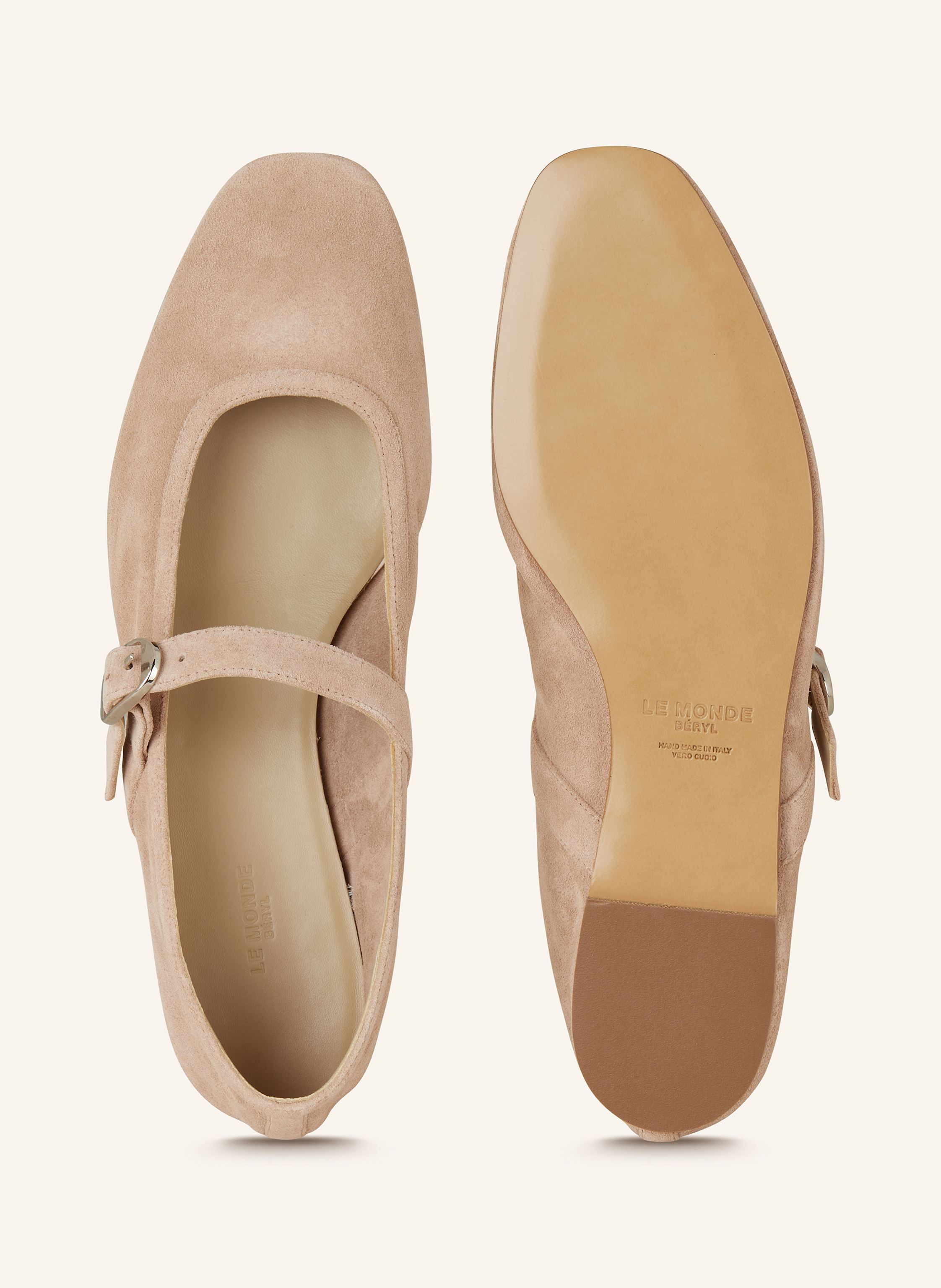 Thumbnail - Le Monde Béryl Mary-Jane-Ballerinas beige