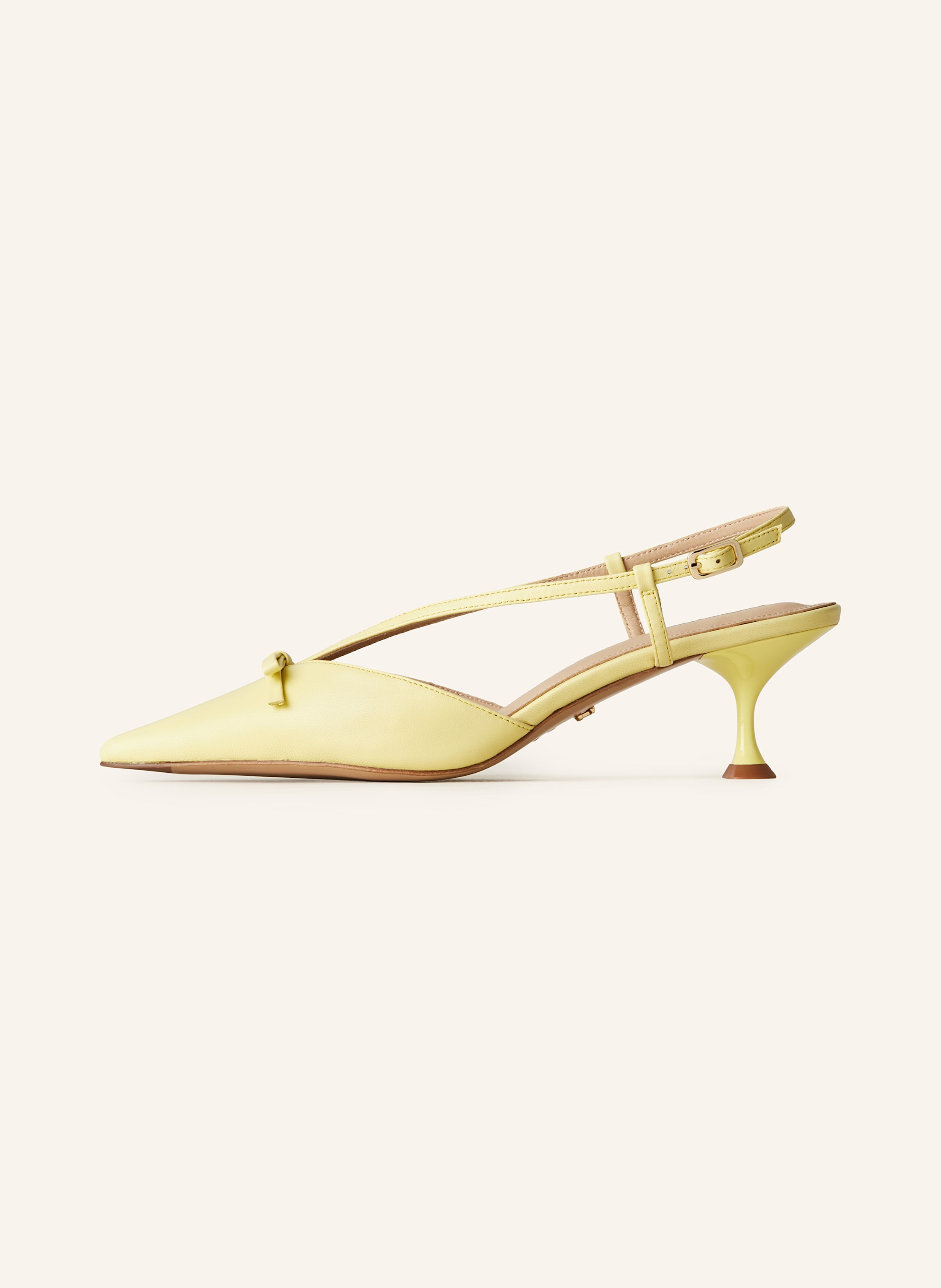 Thumbnail - Lola Cruz Slingpumps Satina gelb