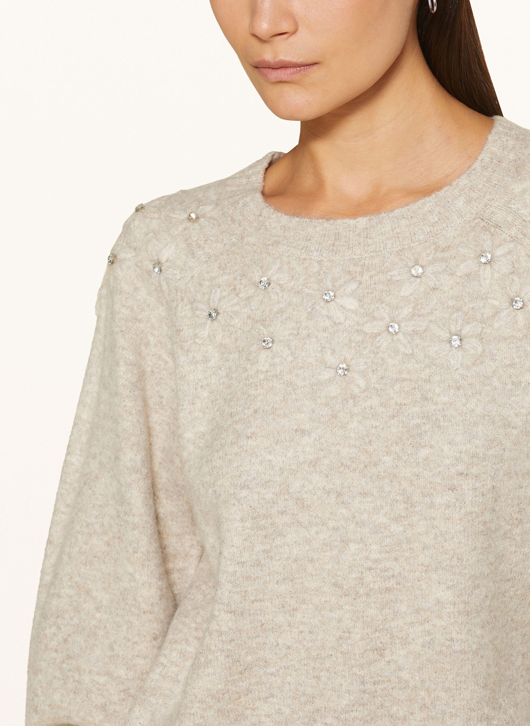 Thumbnail - Summum Woman Pullover Mit Schmucksteinen beige