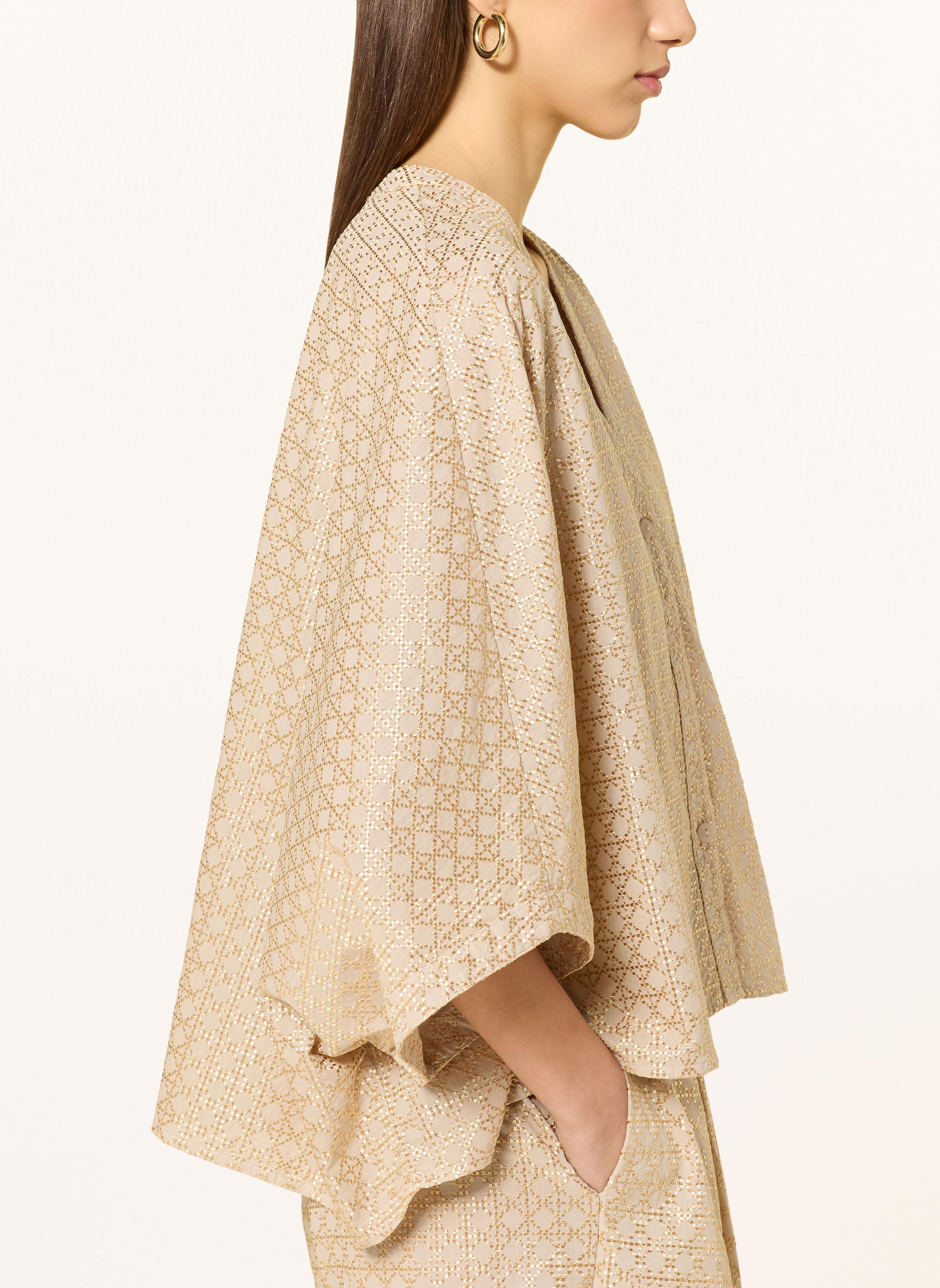 Thumbnail - Greek Archaic Kori Tunika Cross Mit Glitzergarn beige