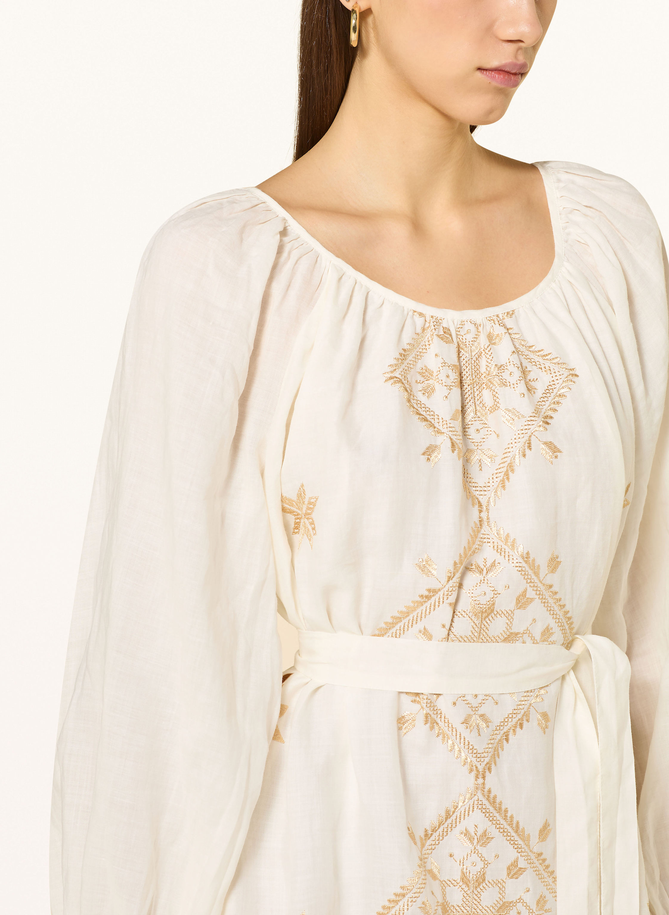 Thumbnail - Greek Archaic Kori Strandkleid Lefkada Mit Glitzergarn gold