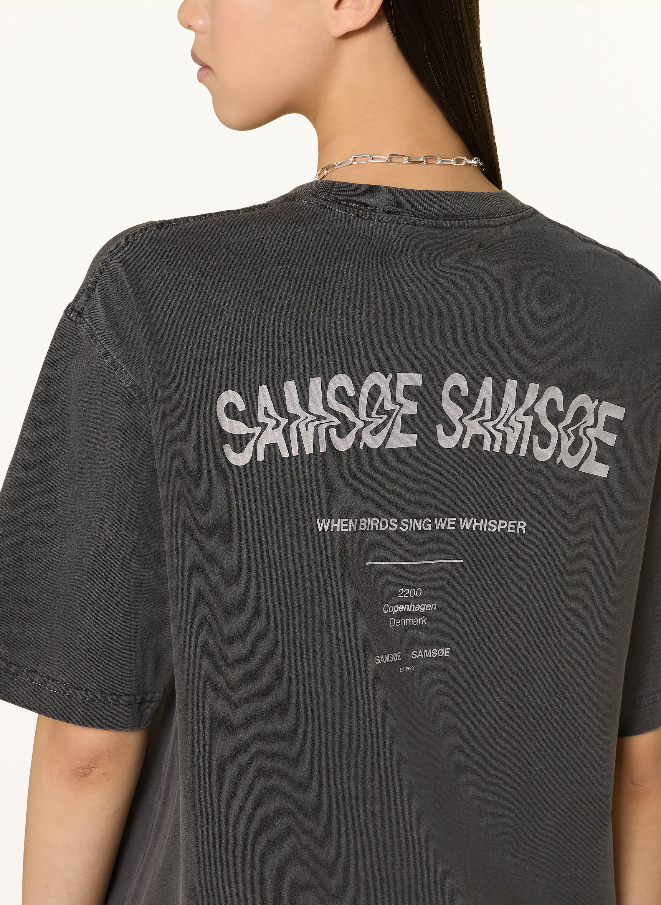 Thumbnail - Samsøe  Samsøe T-Shirt Saswirl grau