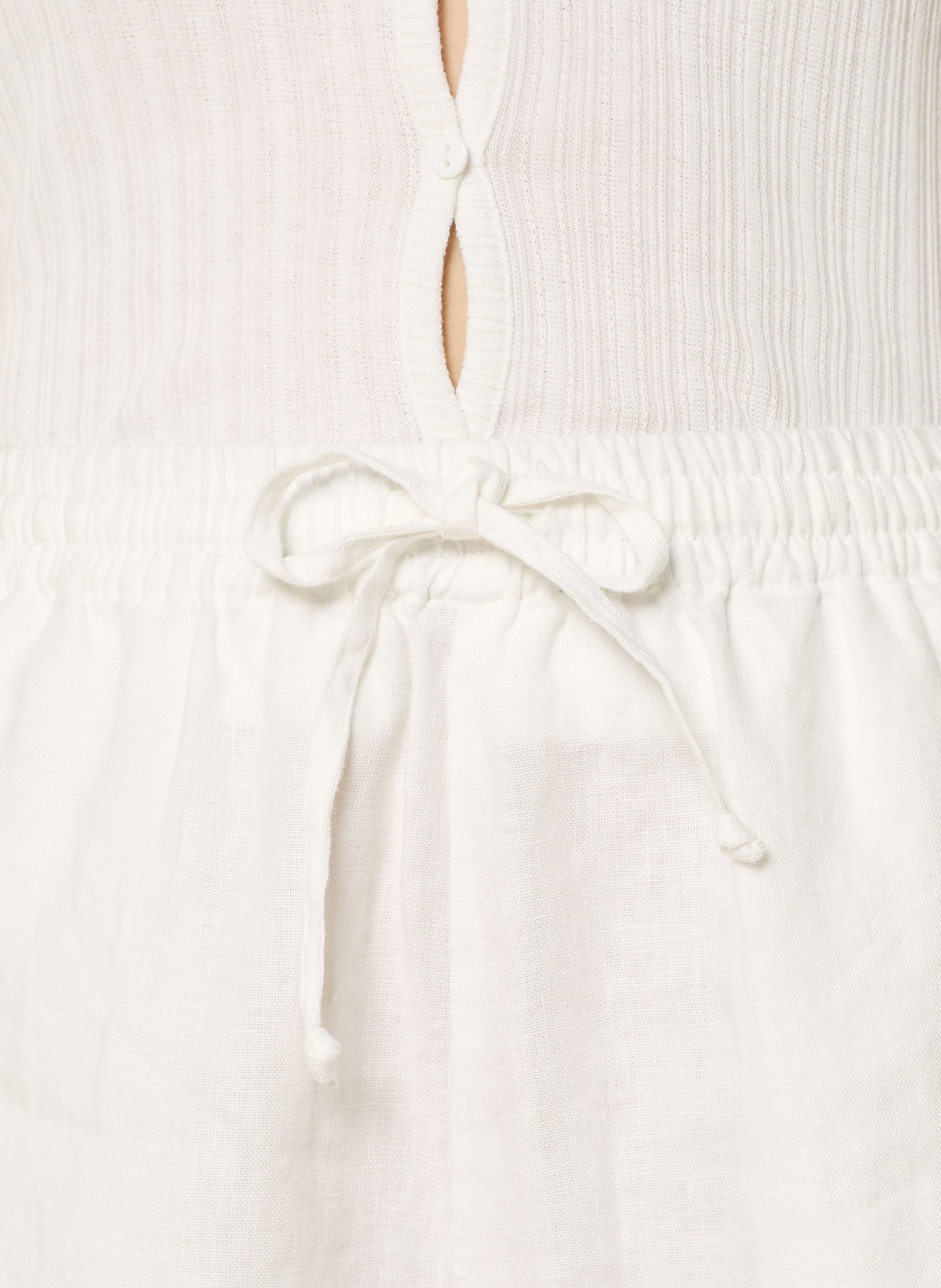 Thumbnail - Samsøe Samsøe Leinenshorts Maren weiss