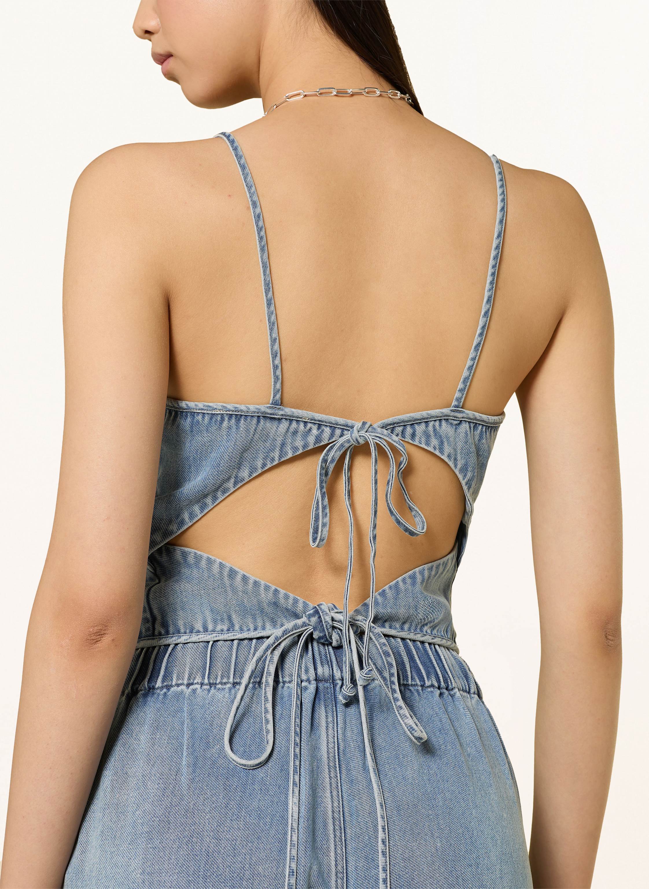 Thumbnail - Samsøe  Samsøe Top Sabellagio In Jeansoptik Mit Cut-Out blau