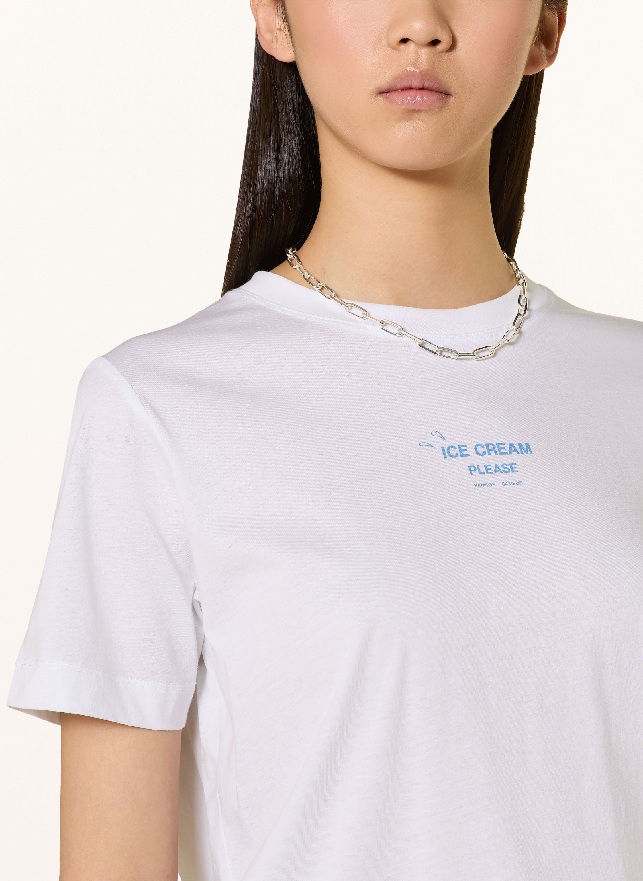 Thumbnail - Samsøe Samsøe T-Shirt Sacamino weiss