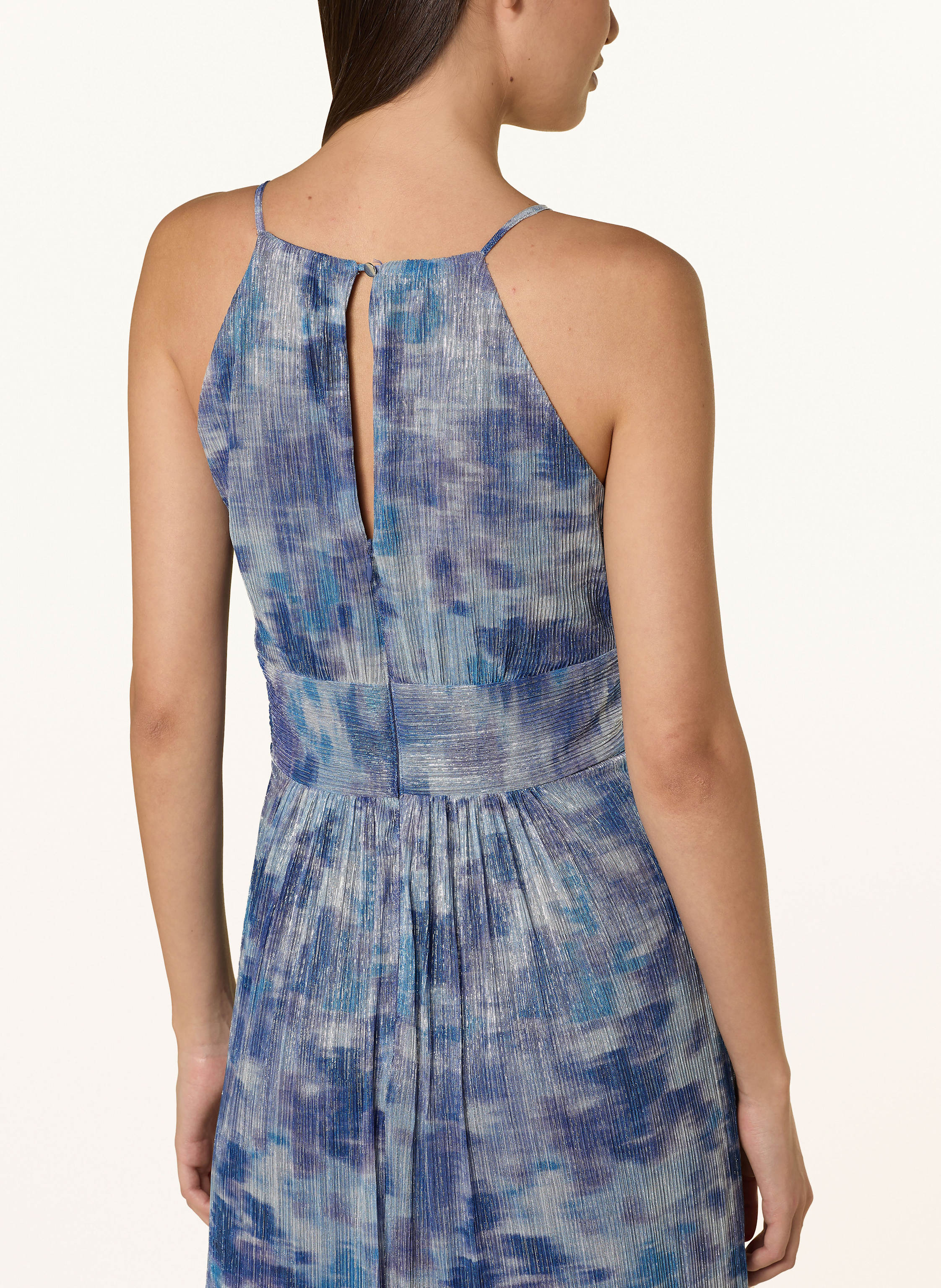 Thumbnail - Swing Abendkleid Mit Glitzergarn Und Plissees blau