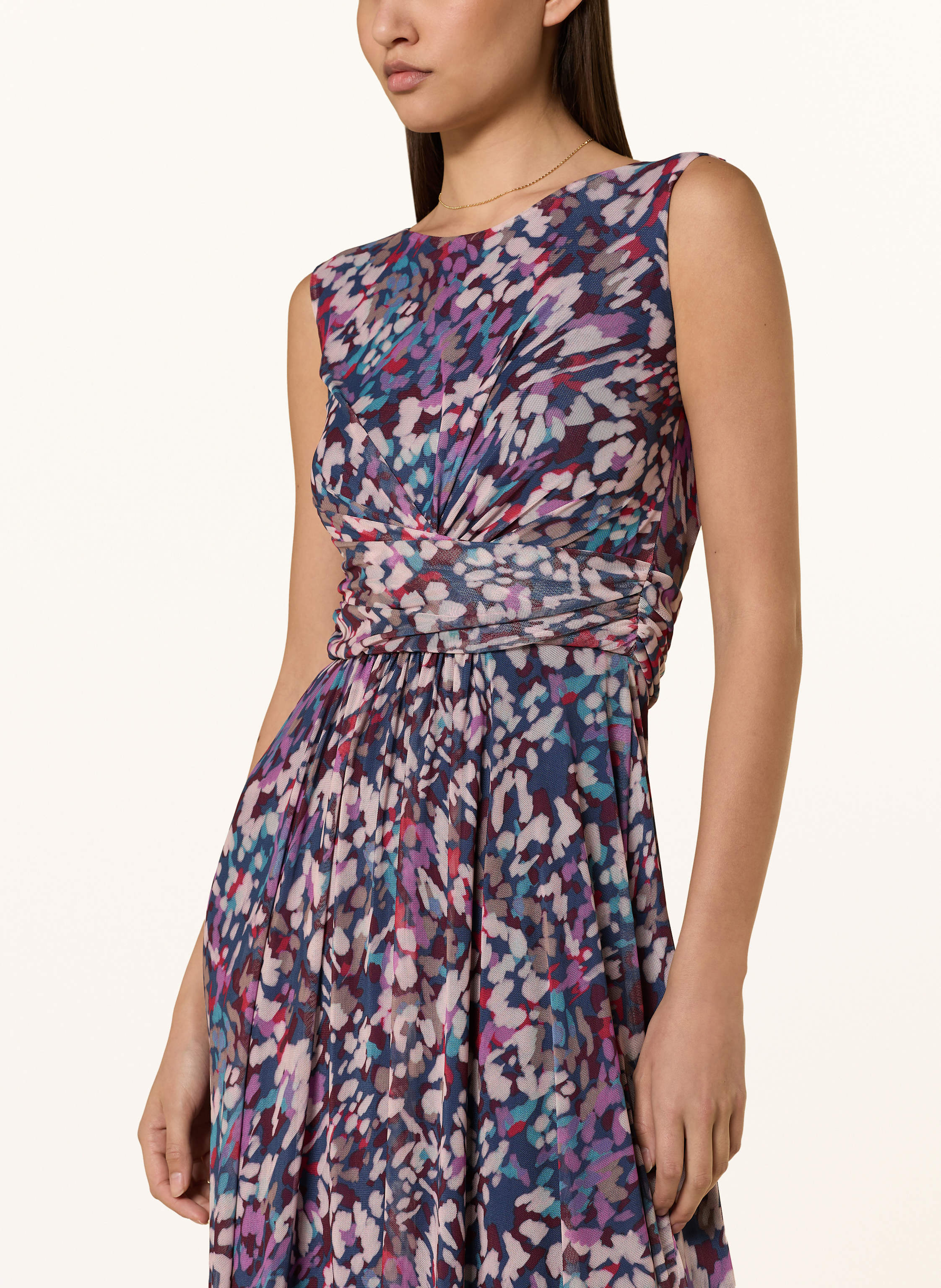 Thumbnail - Swing Cocktailkleid Mit Mesh rosa