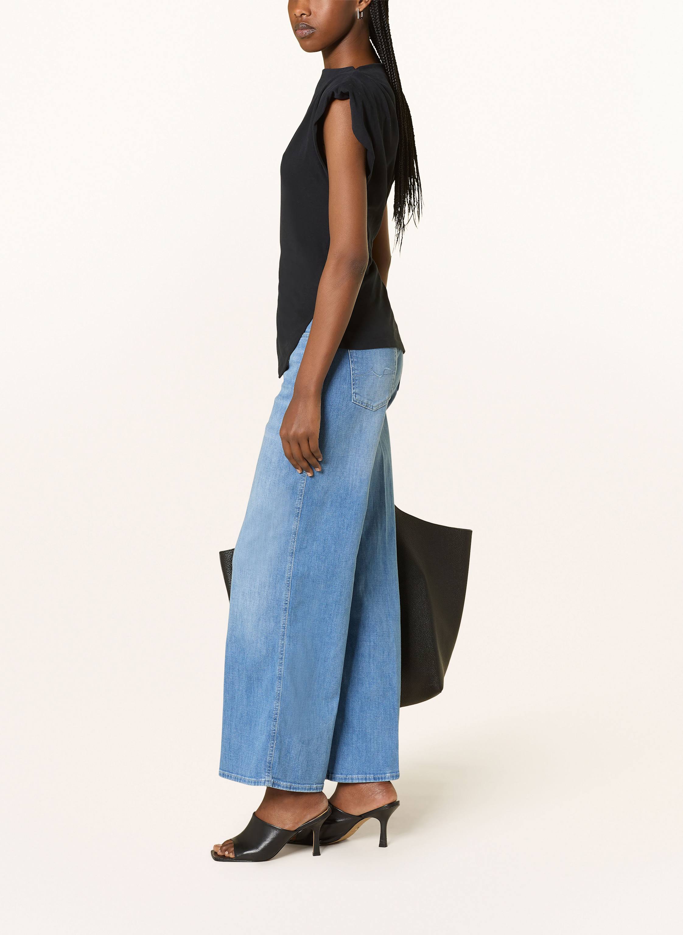 Thumbnail - 7 For All Mankind Flared Jeans Lotta Cropped blau