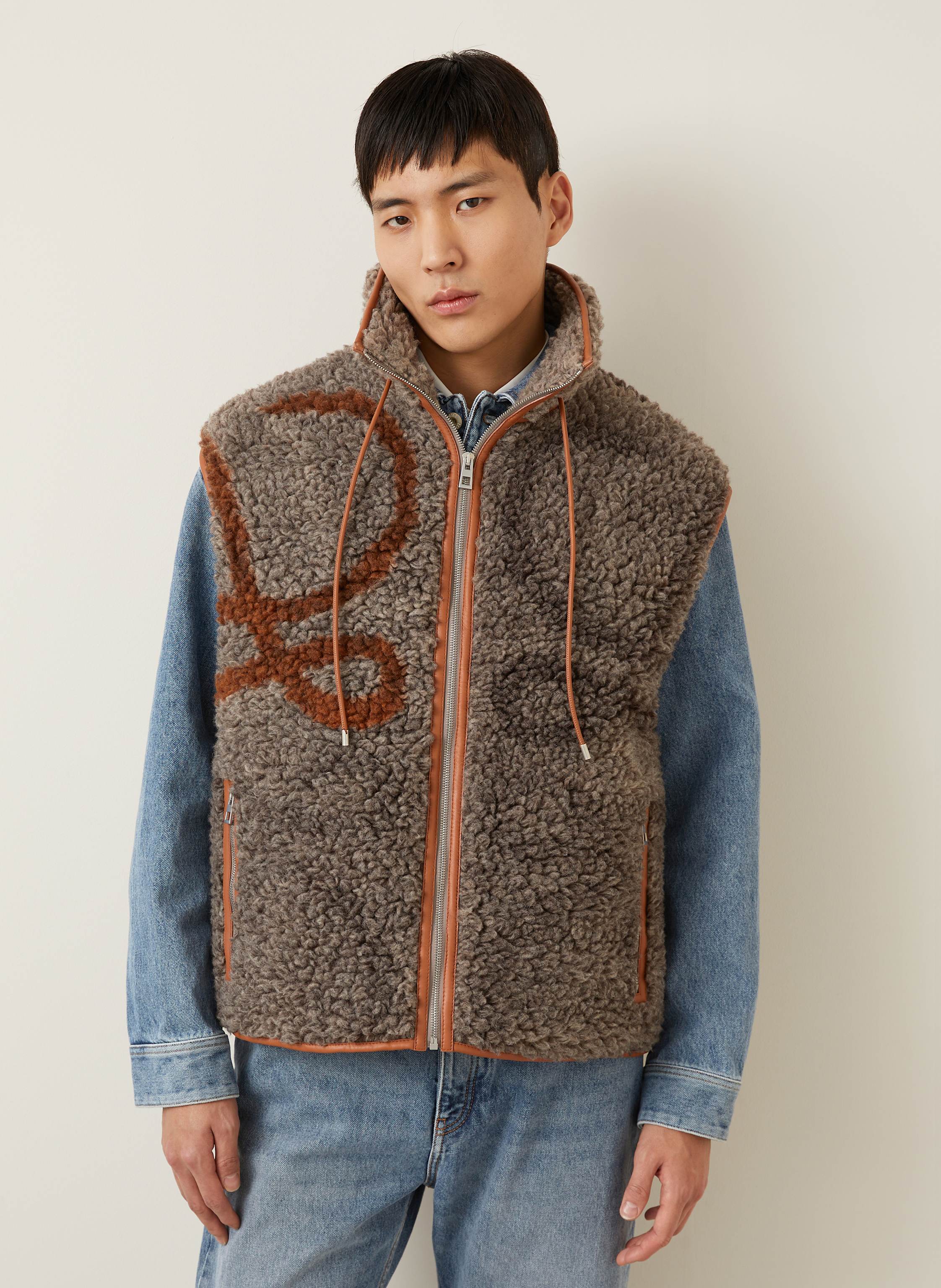 Thumbnail - Loewe Teddyfell-Weste Anagram beige