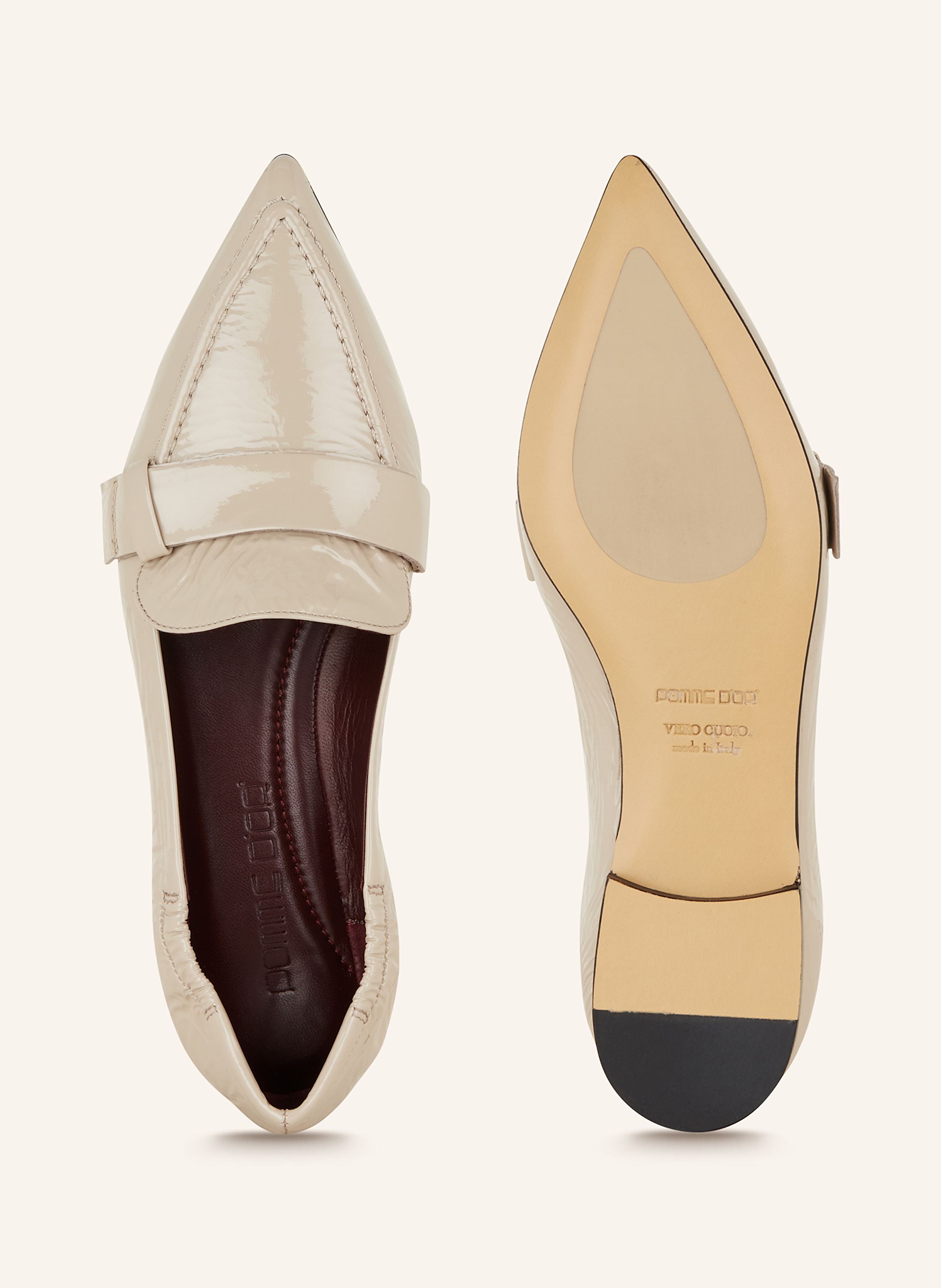 Thumbnail - Pomme D'or Lack-Loafer Ingrid beige