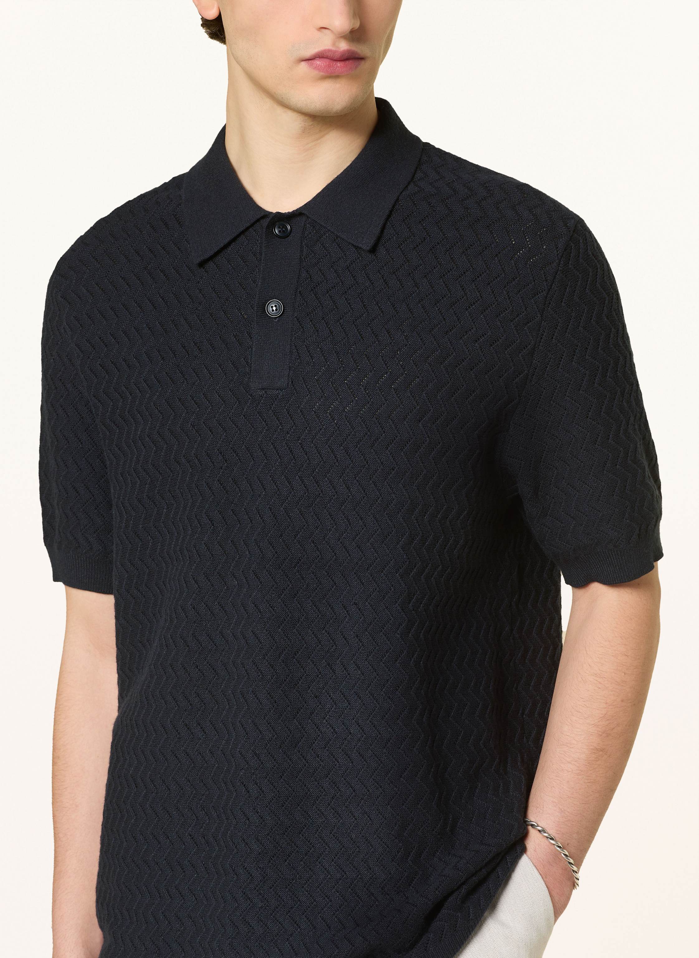 Thumbnail - Samsøe  Samsøe Strick-Poloshirt Samarkus blau