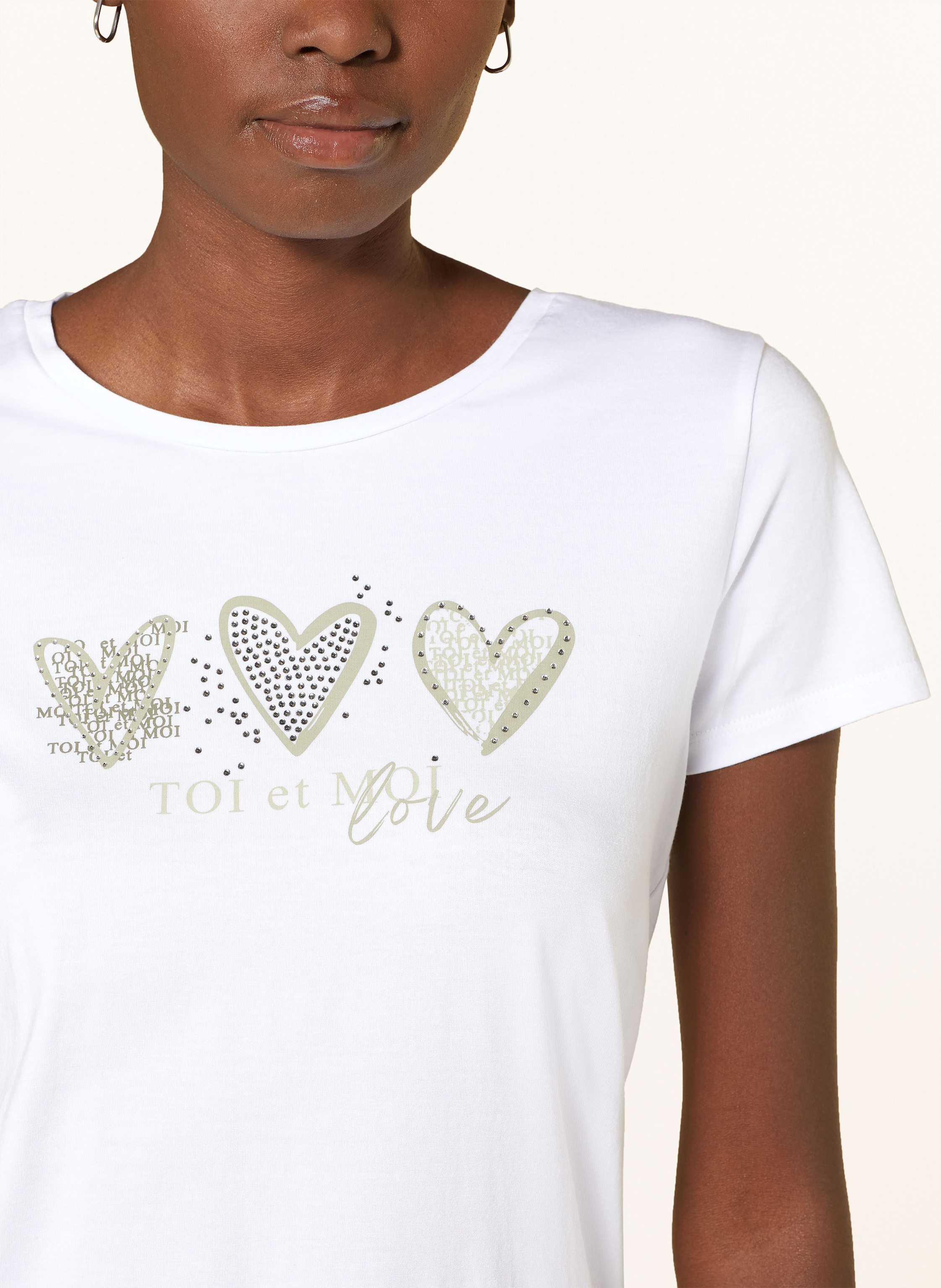 Thumbnail - More & More T-Shirt Mit Schmucksteinen weiss