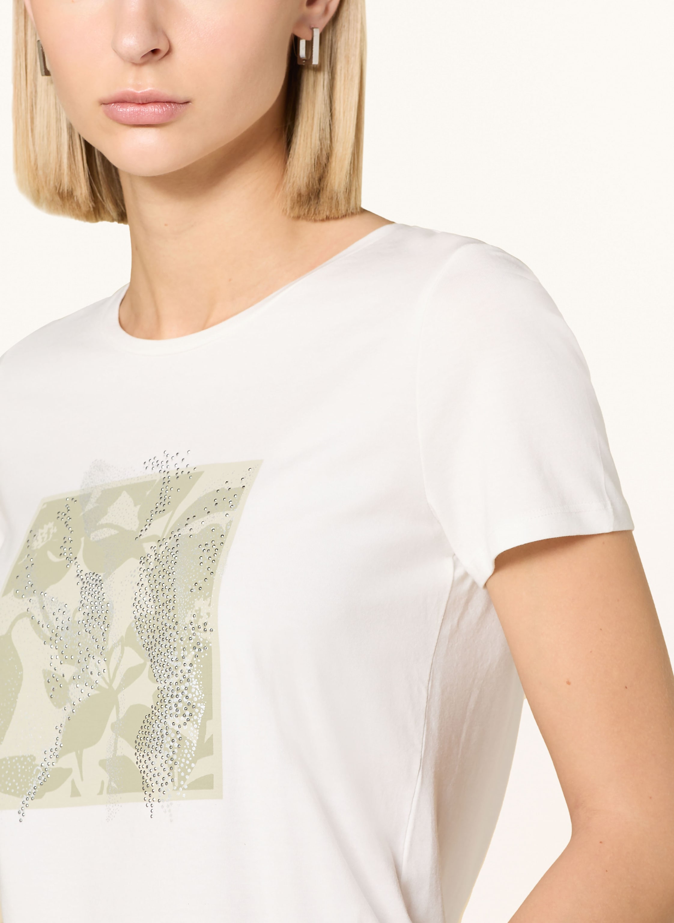 Thumbnail - More & More T-Shirt Mit Schmucksteinen weiss