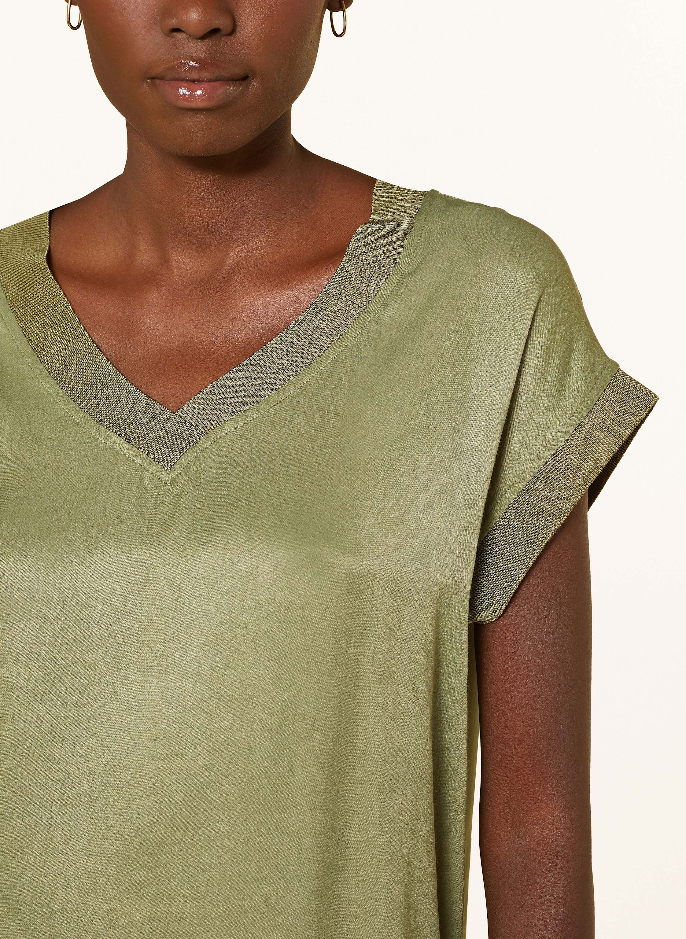 Thumbnail - More & More Blusenshirt Aus Satin gruen