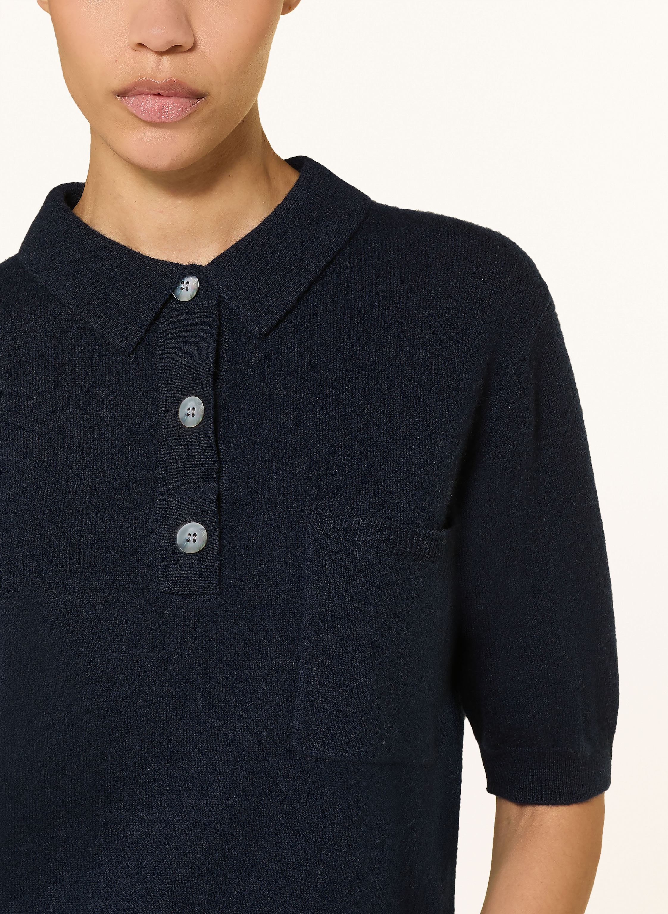 Thumbnail - Hemisphere Strick-Poloshirt Aus Cashmere blau
