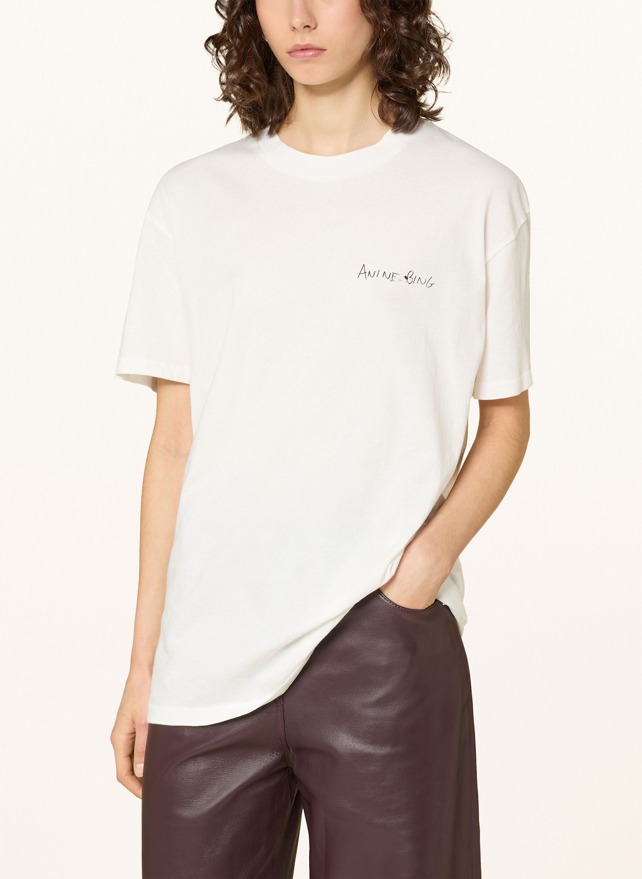Thumbnail - Anine Bing T-Shirt Walker weiss