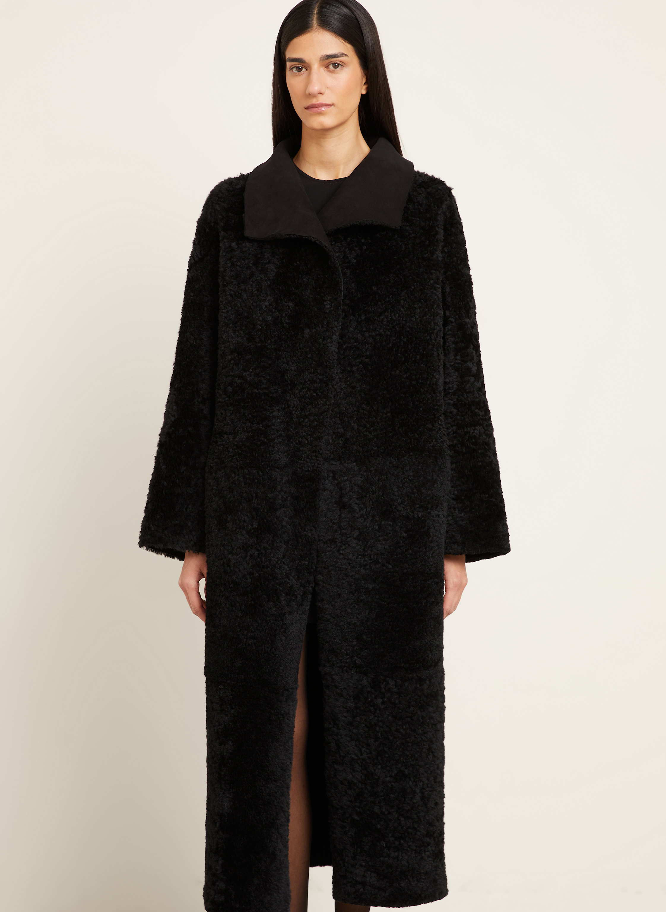 Thumbnail - Nour Hammour Mantel schwarz