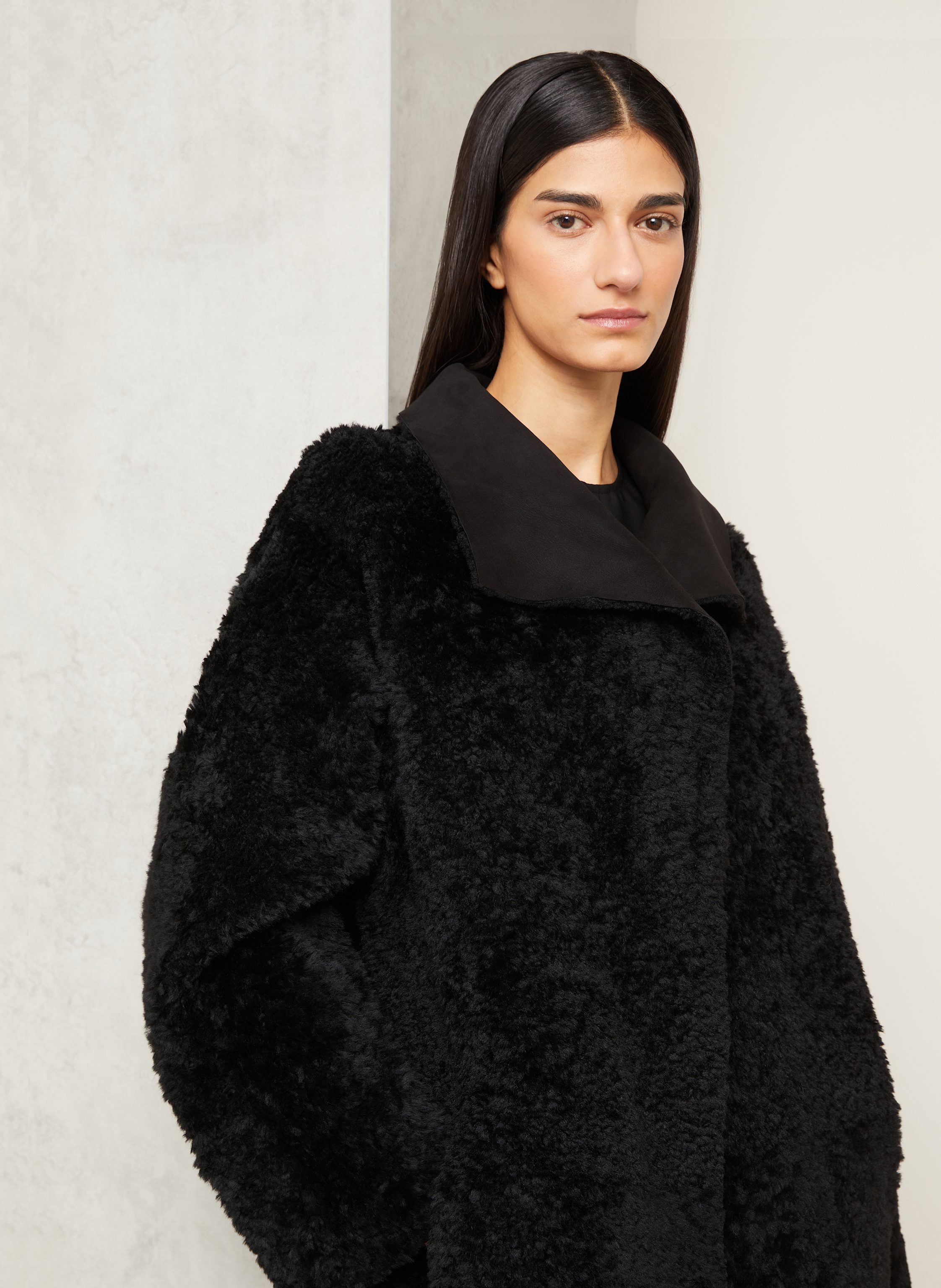 Thumbnail - Nour Hammour Mantel schwarz