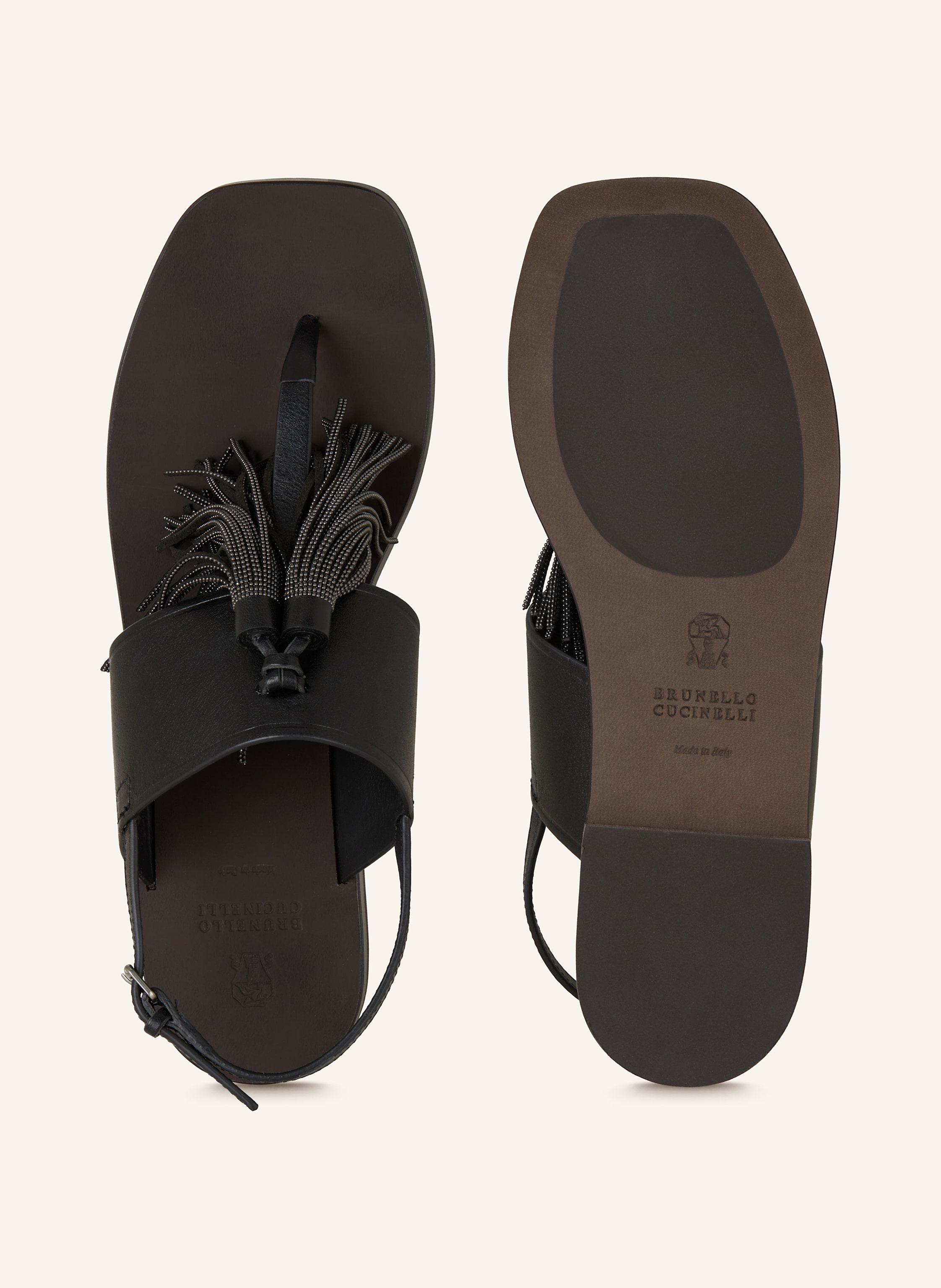 Thumbnail - Brunello Cucinelli Zehentrenner schwarz