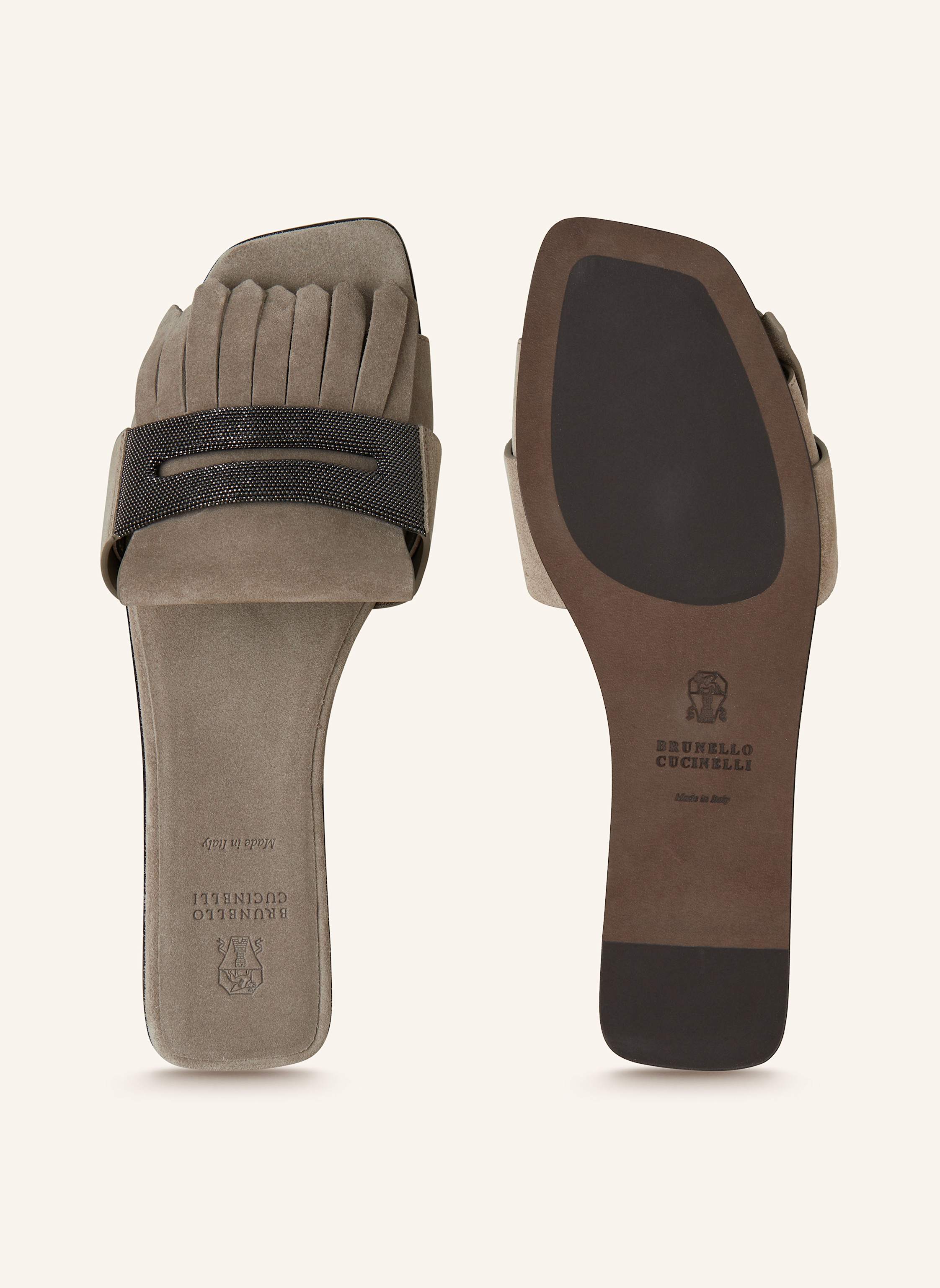 Thumbnail - Brunello Cucinelli Pantoletten grau