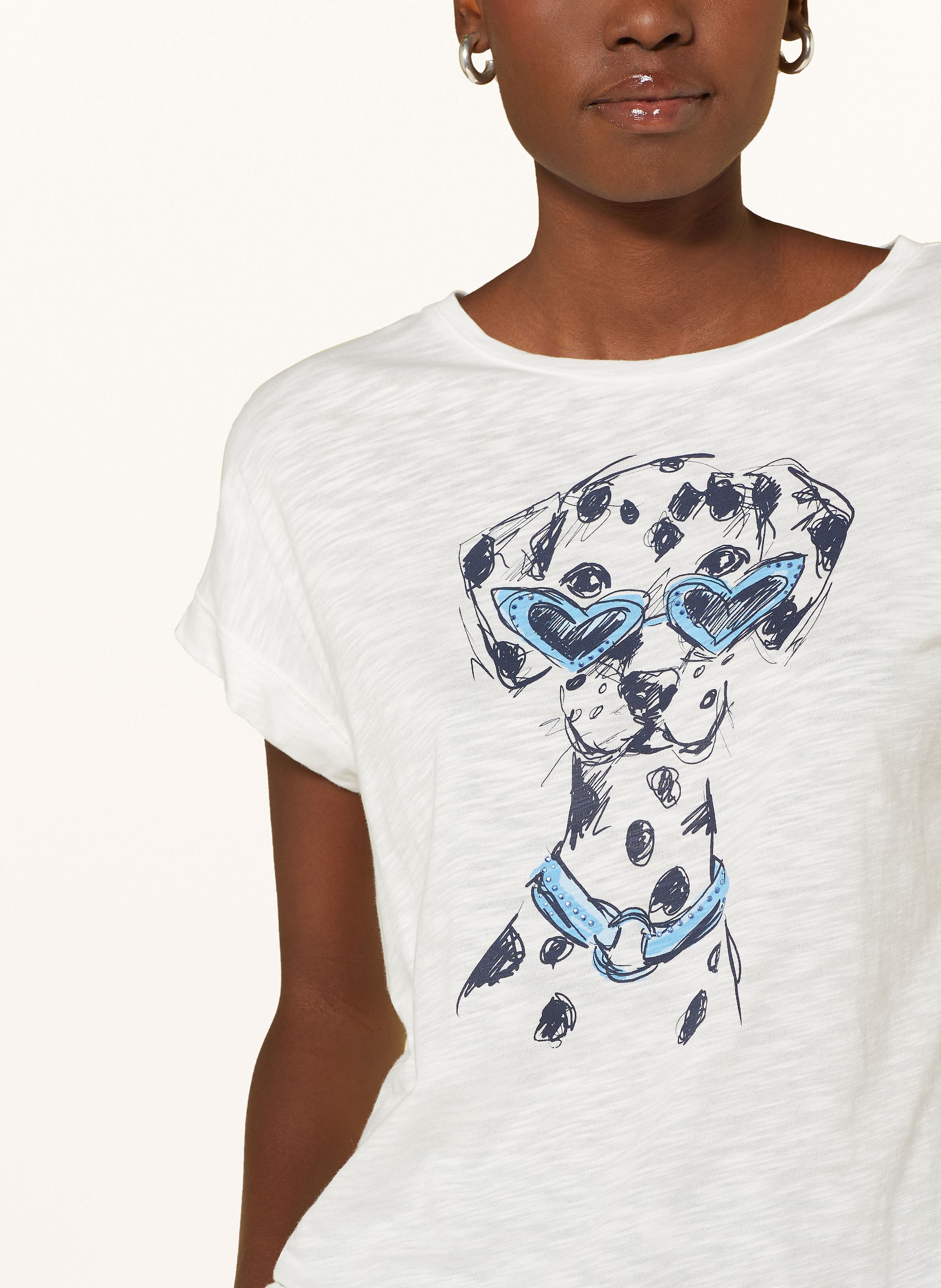 Thumbnail - Milano Italy T-Shirt Mit Schmucksteinen weiss