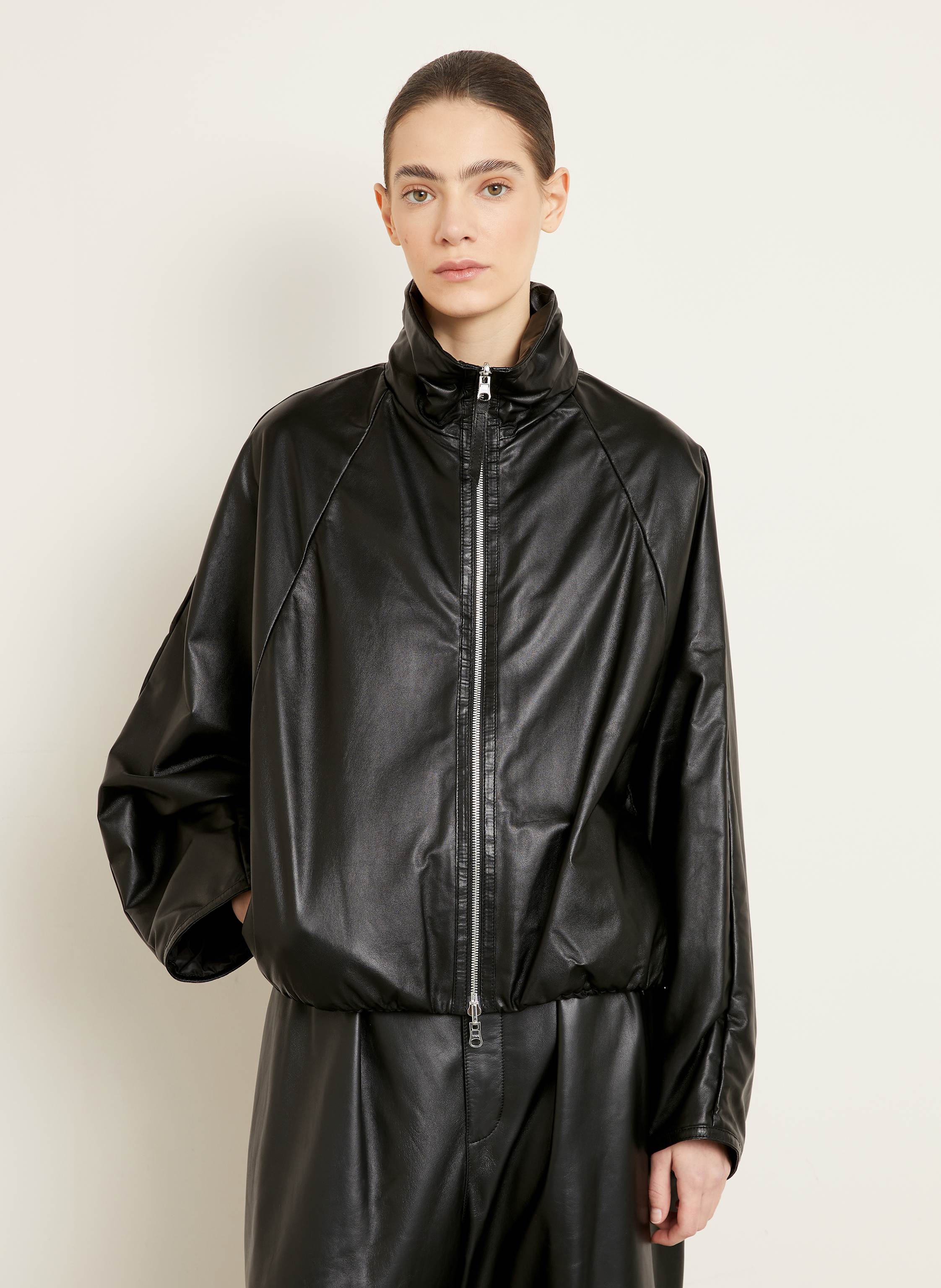 Thumbnail - Utzon Leder-Blouson Jacke Jusa schwarz