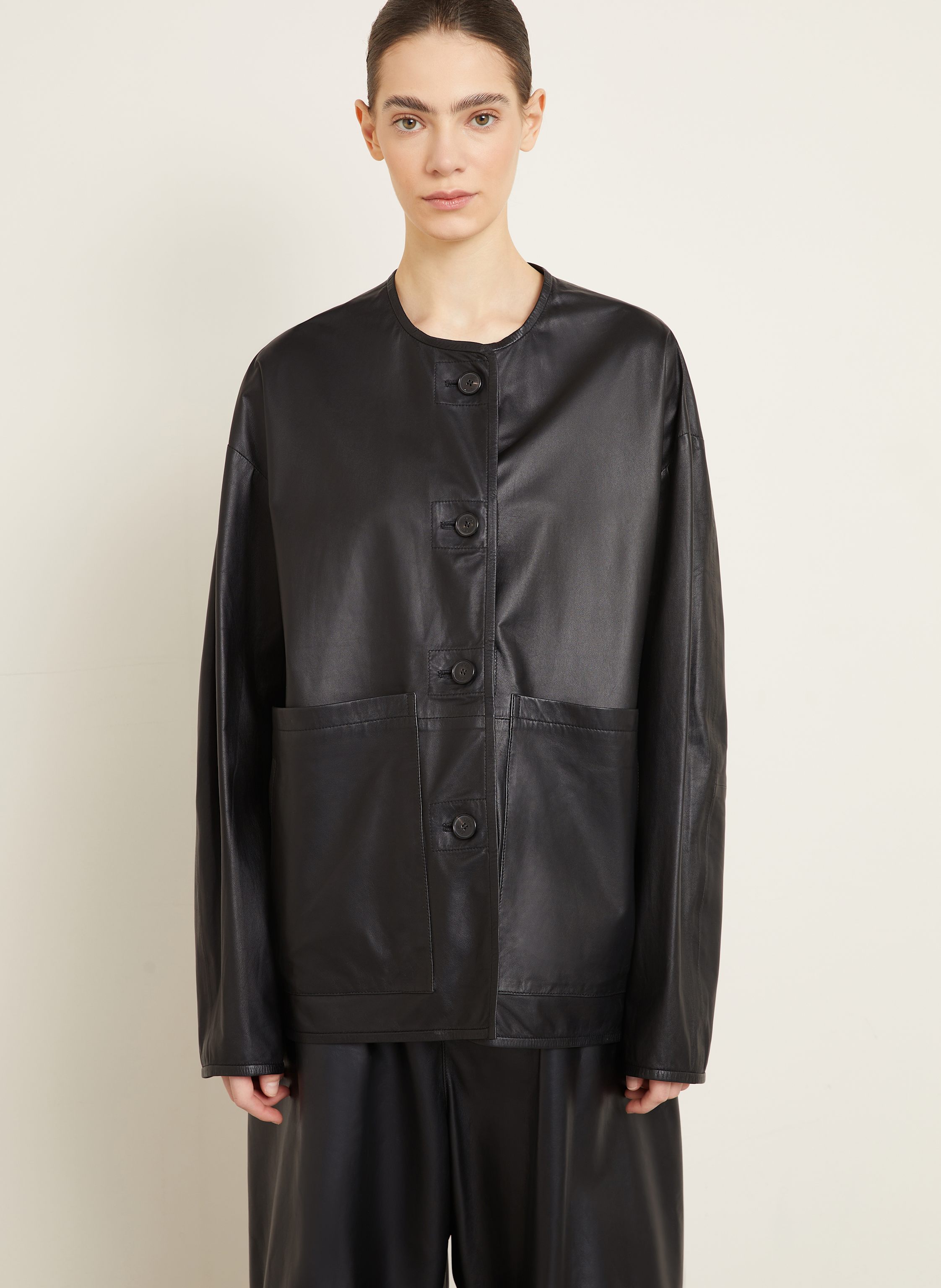 Thumbnail - Utzon Lederjacke Jacke Jia schwarz