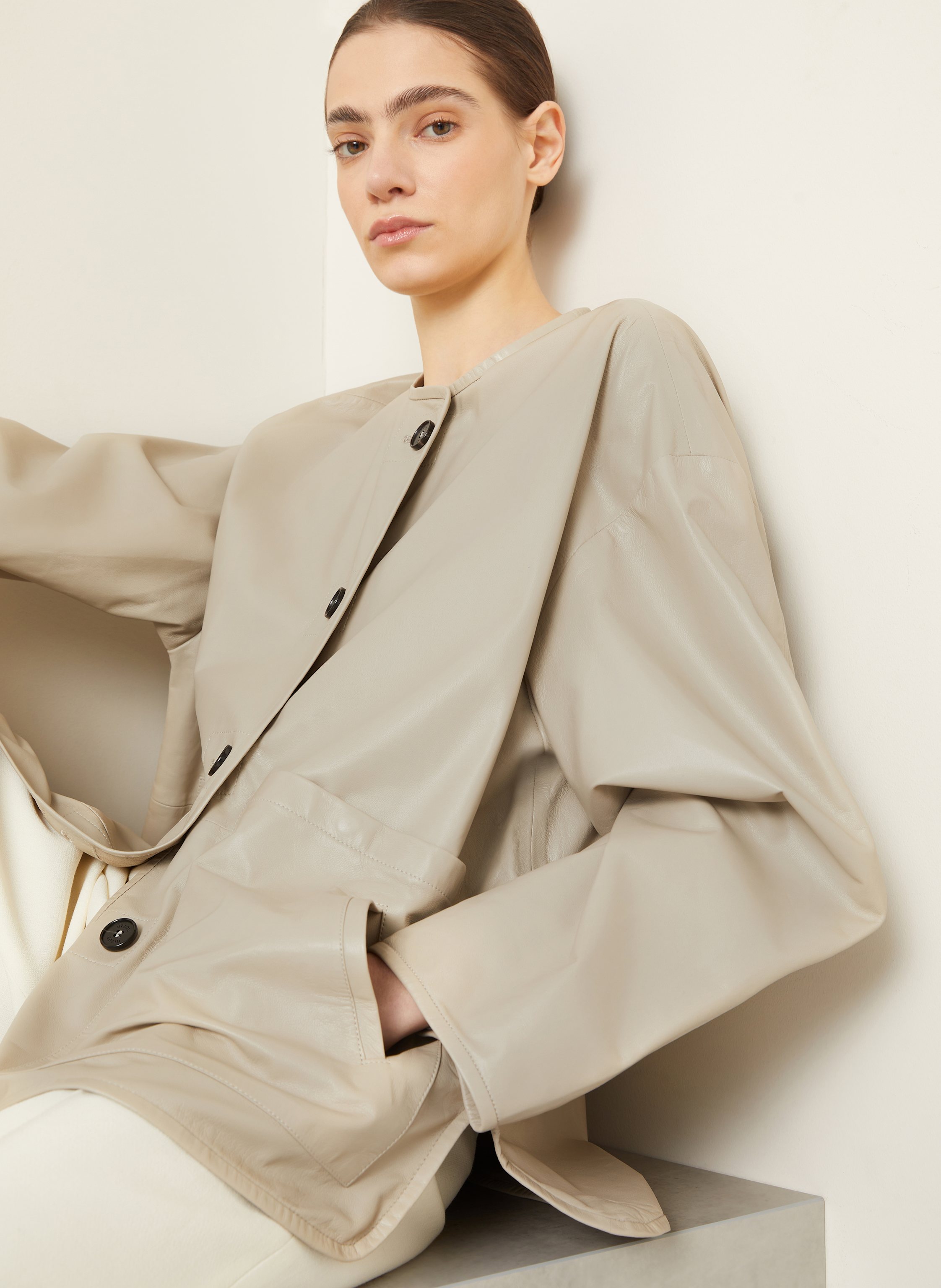 Thumbnail - Utzon Lederjacke Jacke Jia gruen