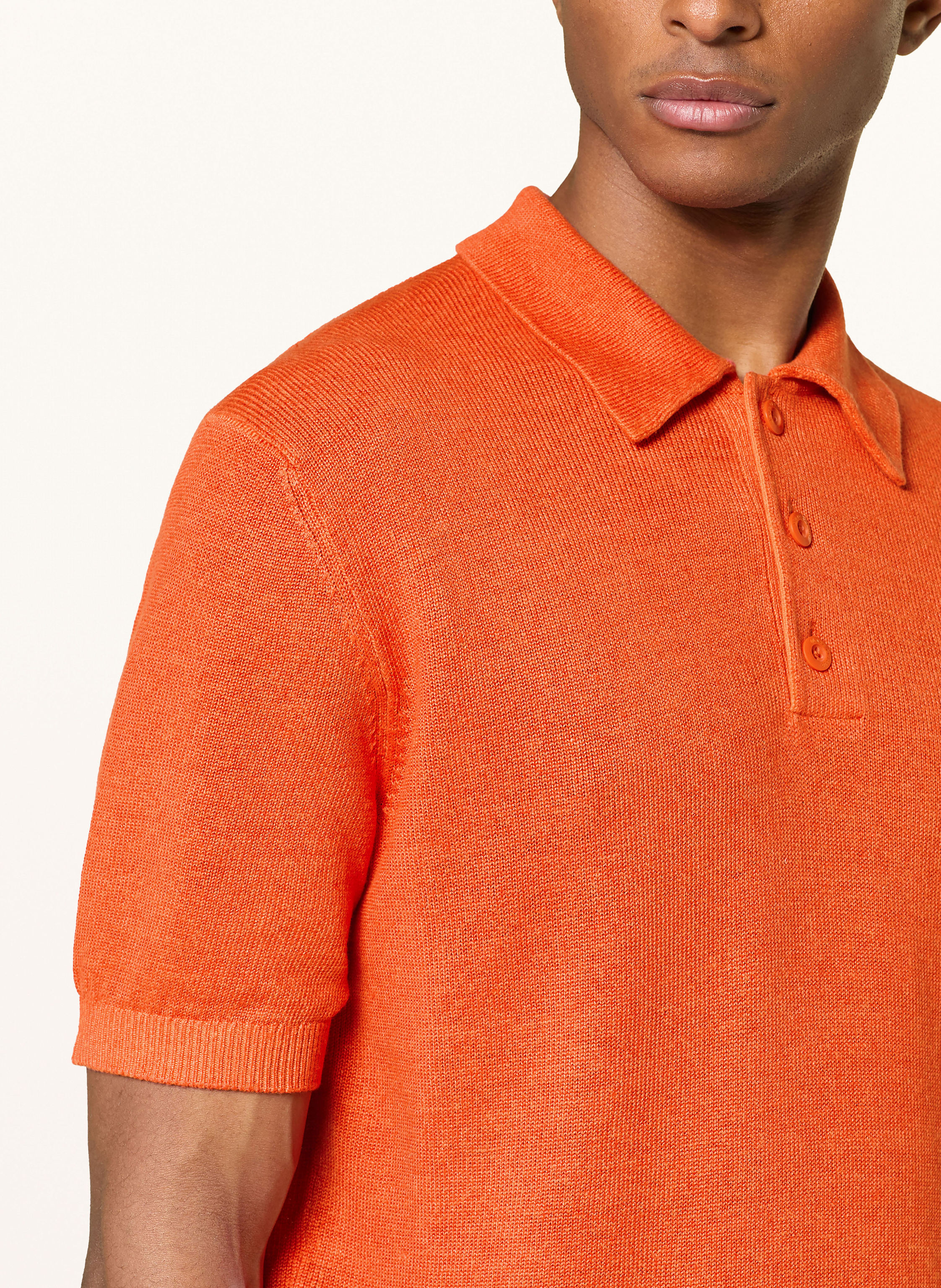 Thumbnail - Marc O'polo Strick-Poloshirt Regular Fit rot