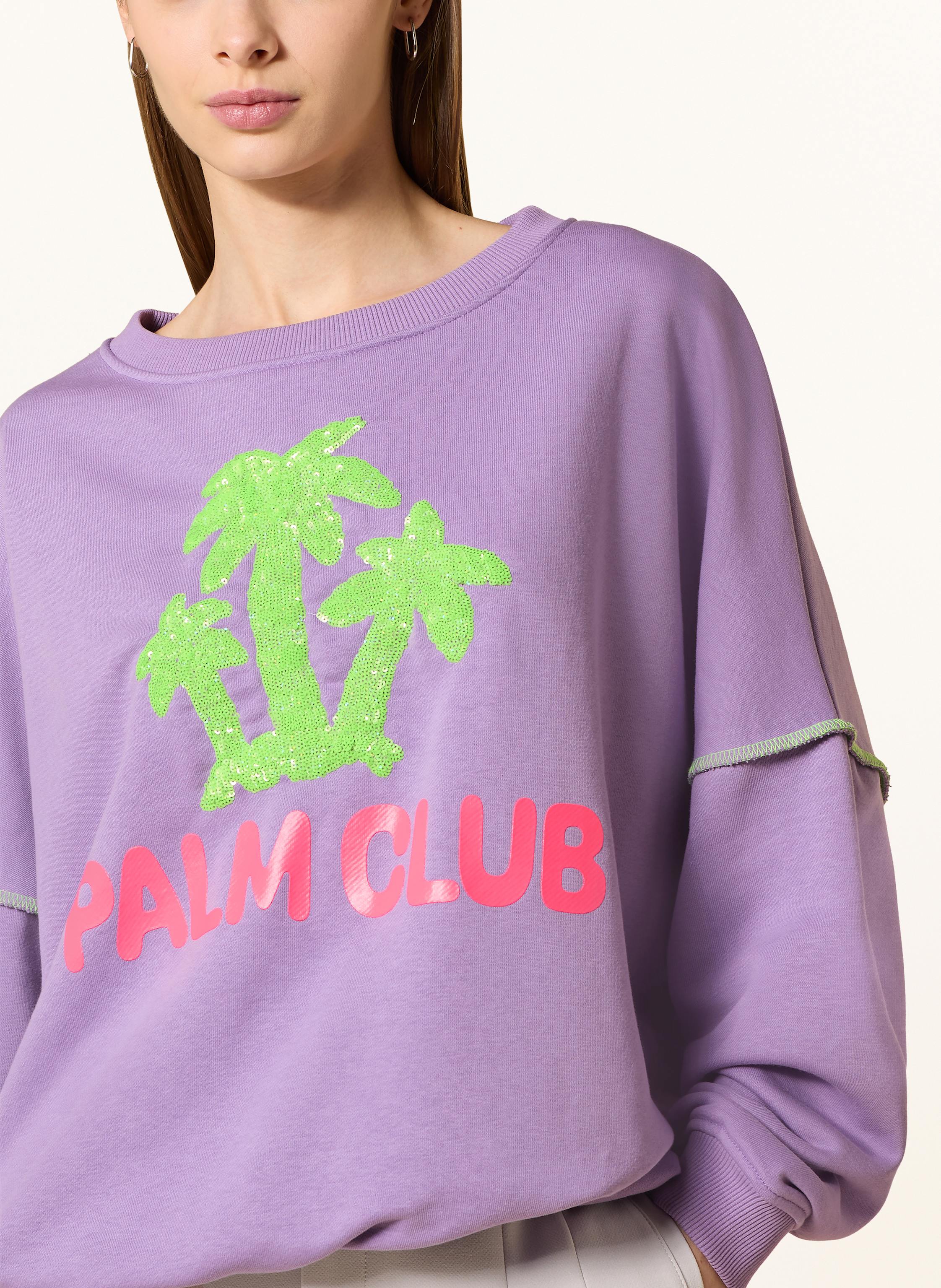 Thumbnail - Miss Goodlife Sweatshirt Mit Pailletten lila