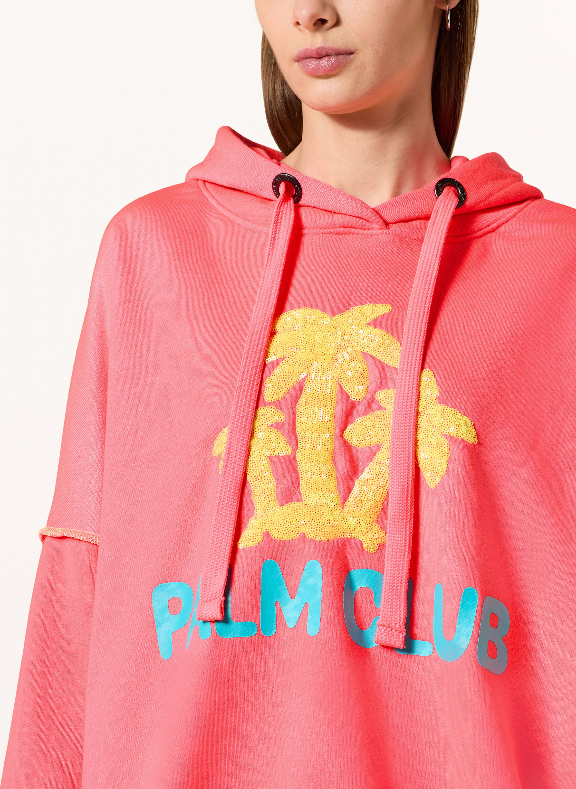 Thumbnail - Miss Goodlife Hoodie Mit Pailletten pink