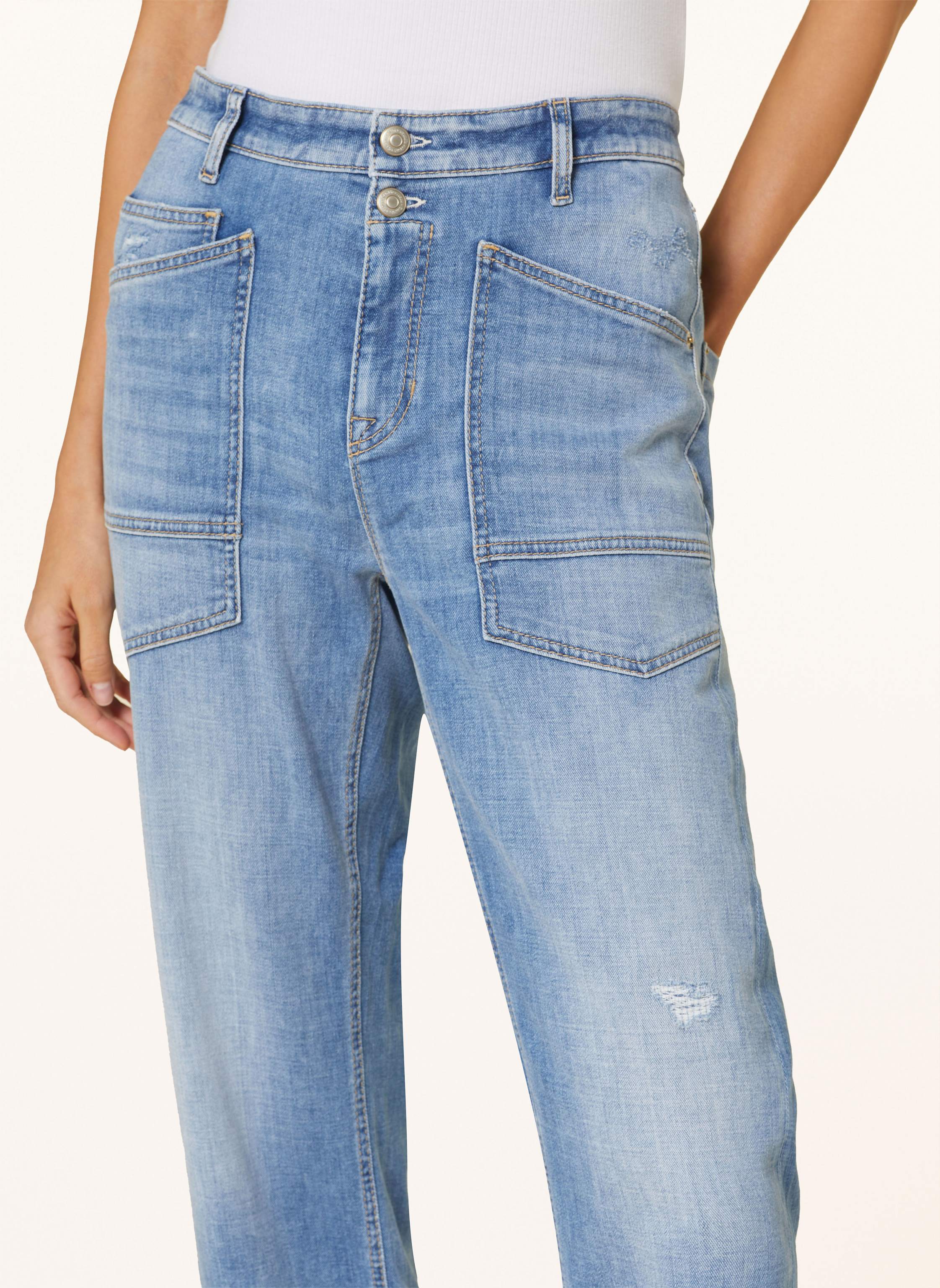 Thumbnail - Cambio Straight Jeans Giuli blau