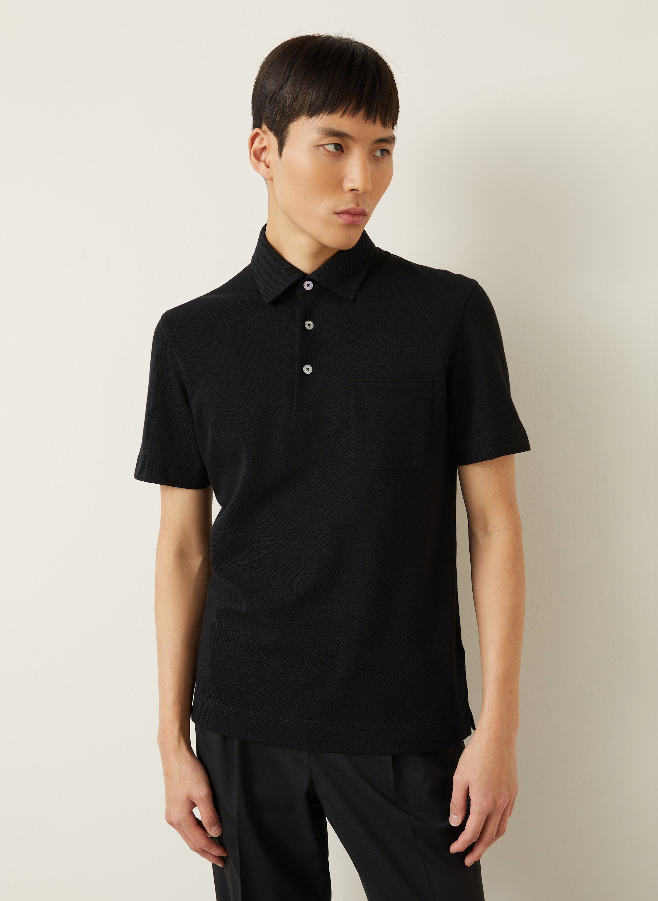 Thumbnail - Zegna Piqué-Poloshirt schwarz