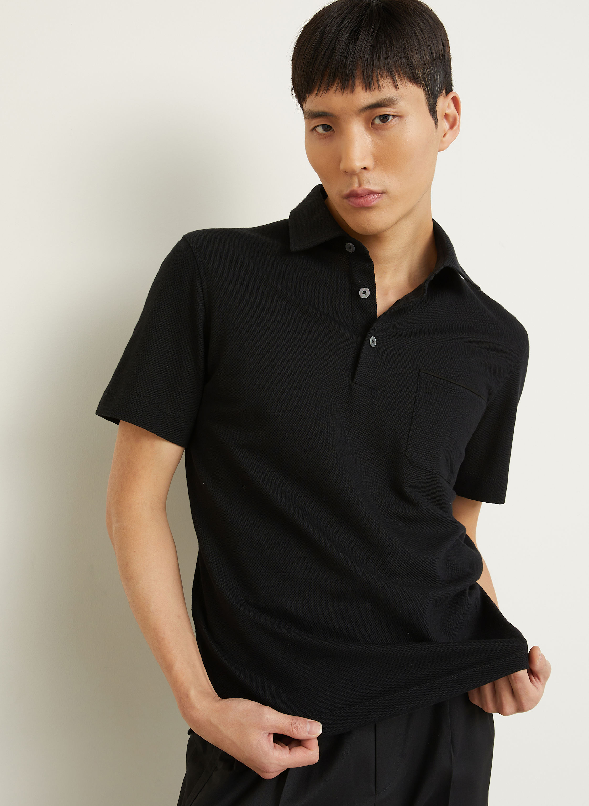 Thumbnail - Zegna Piqué-Poloshirt schwarz