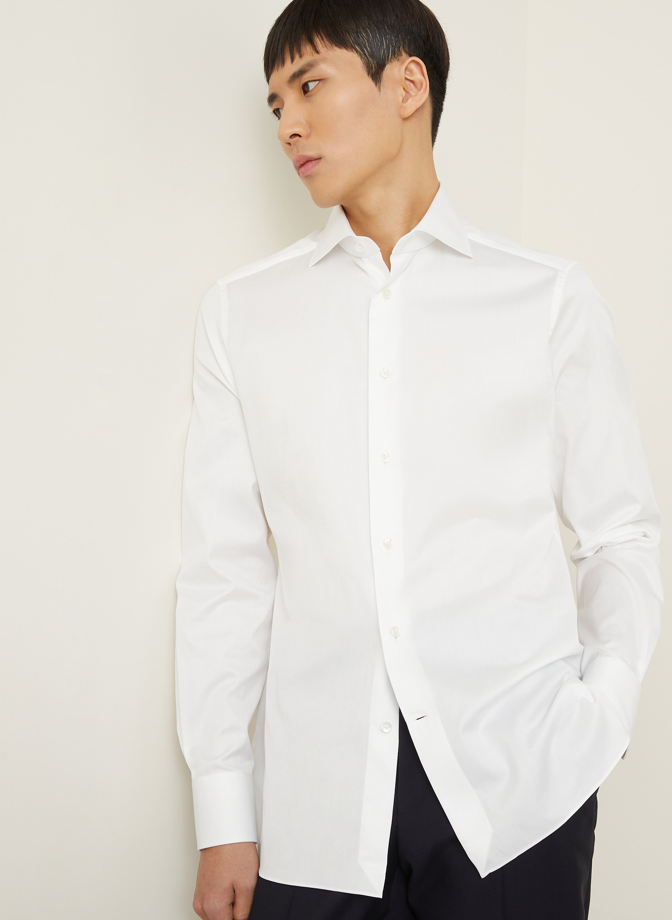 Thumbnail - Zegna Hemd Slim Fit weiss