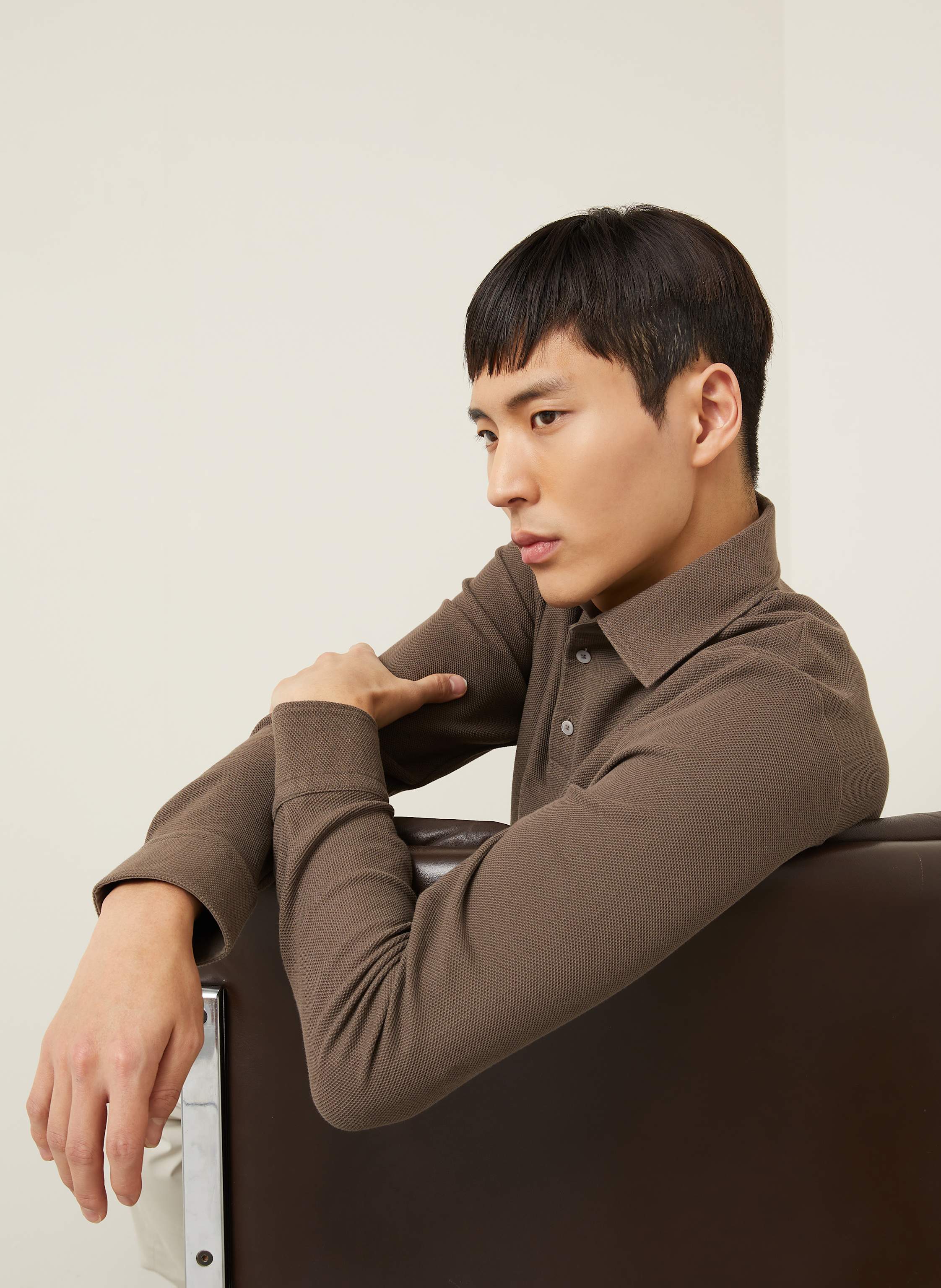 Thumbnail - Zegna Piqué-Poloshirt beige