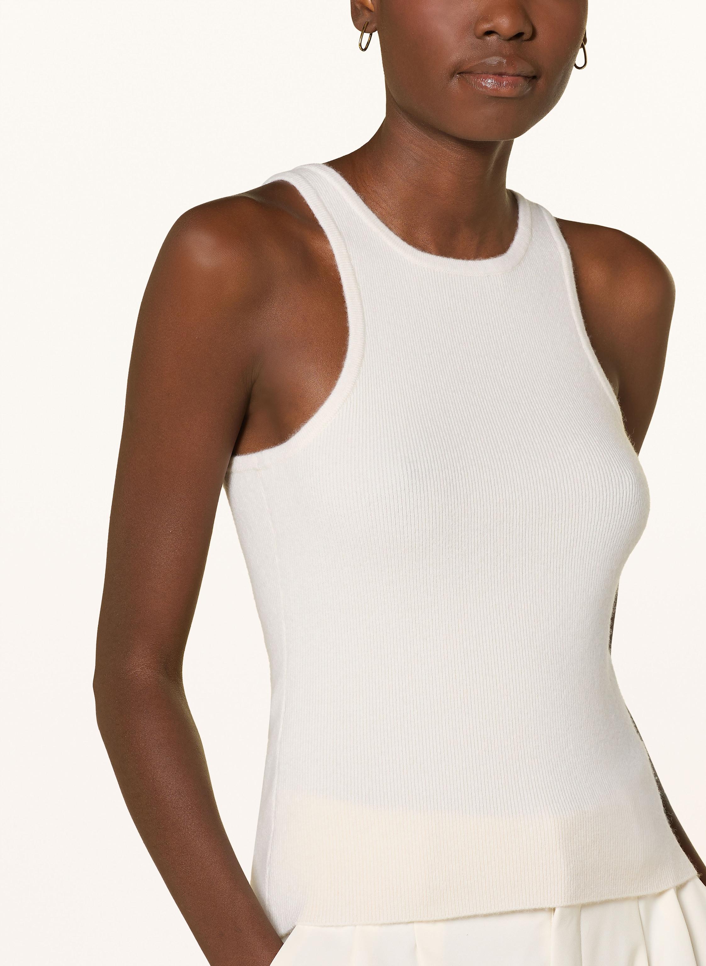 Thumbnail - Almada Label Stricktop Luna Aus Merinowolle Mit Cashmere weiss