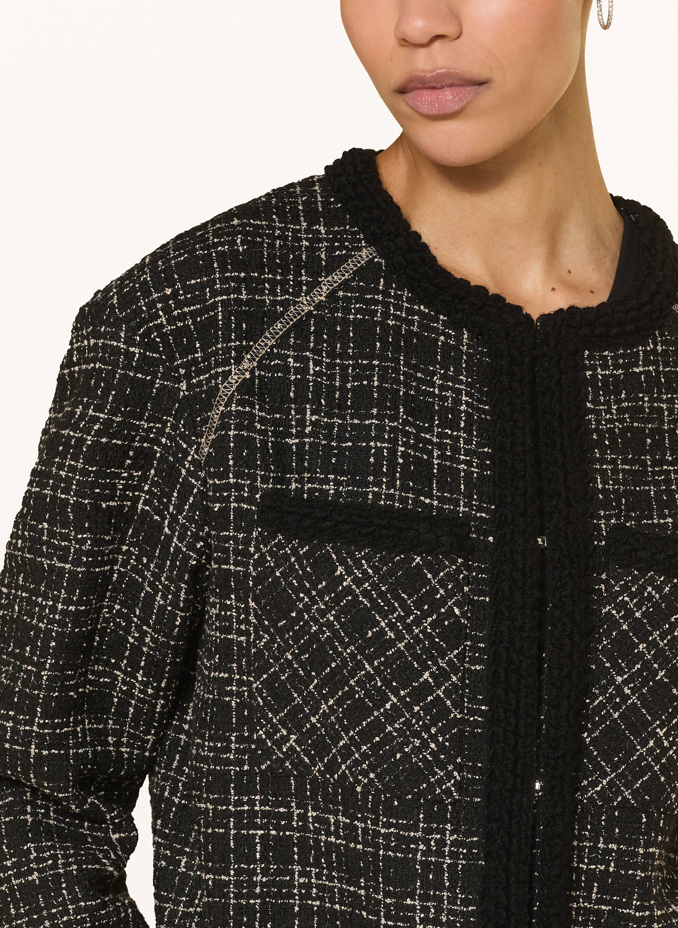 Thumbnail - Boss Kastenjacke Jiniana Aus Tweed blau