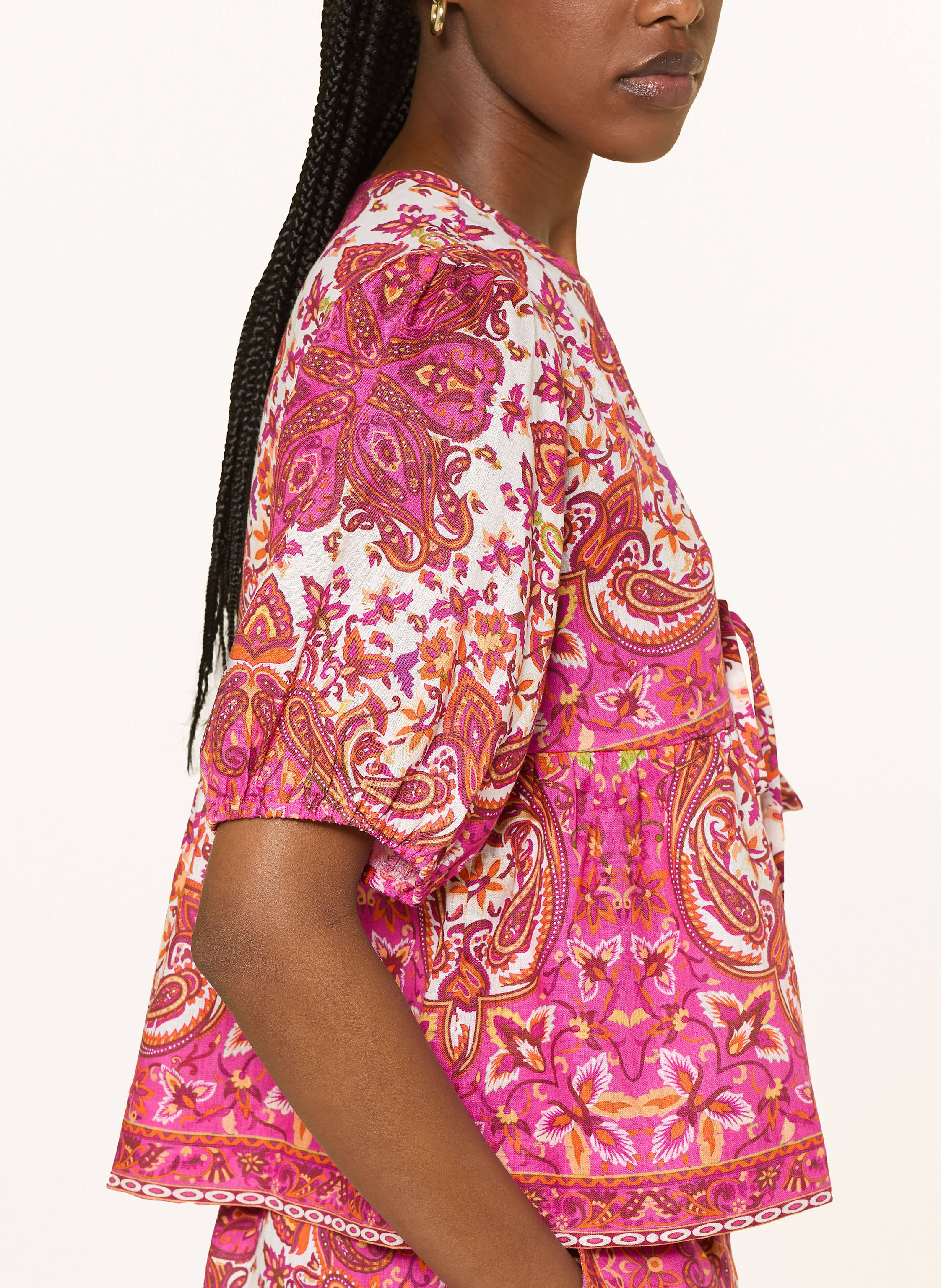 Thumbnail - Mrs & Hugs Blusenshirt Aus Leinen pink