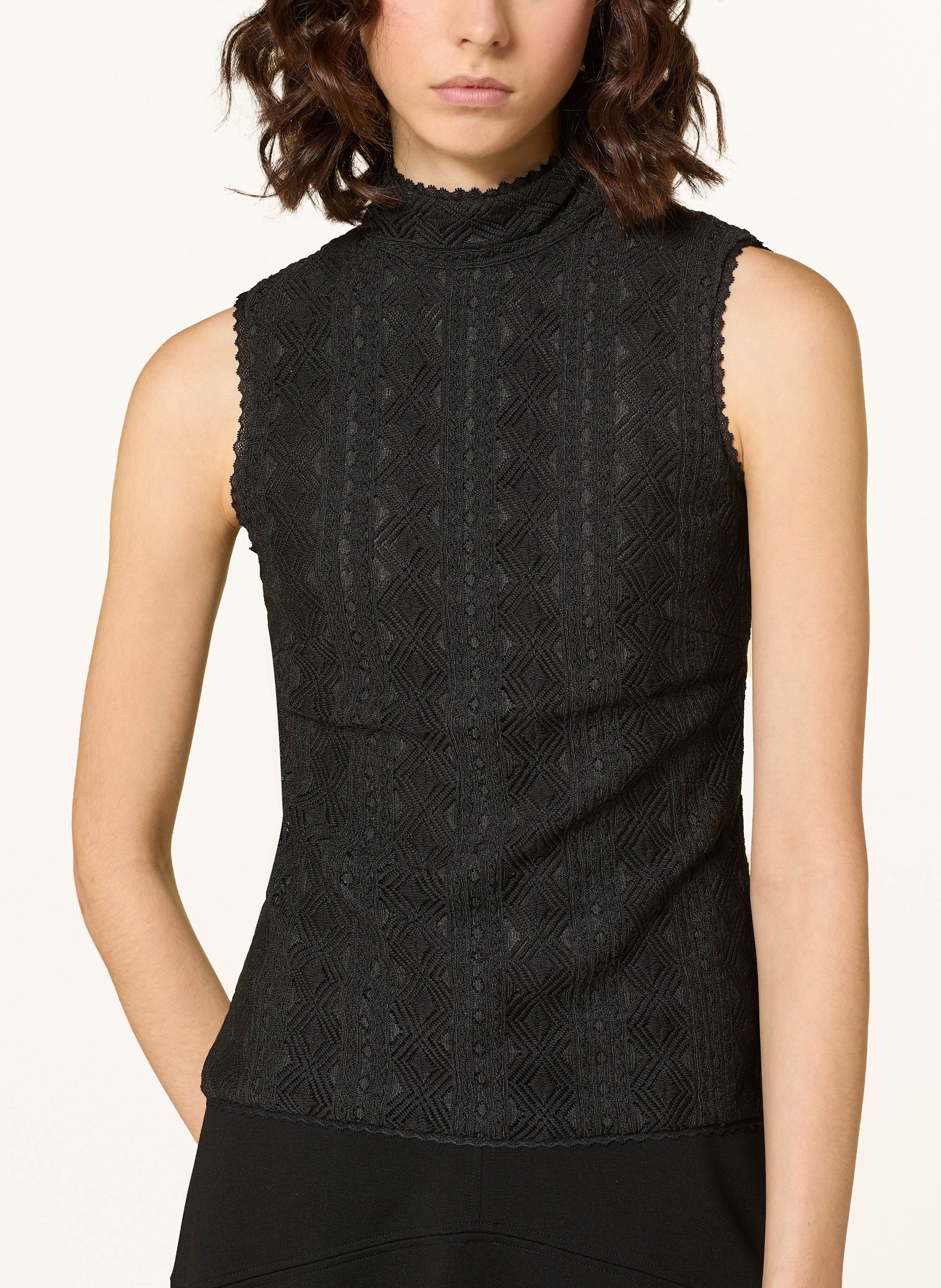 Thumbnail - Boss Blusentop Iveylor Mit Spitze schwarz