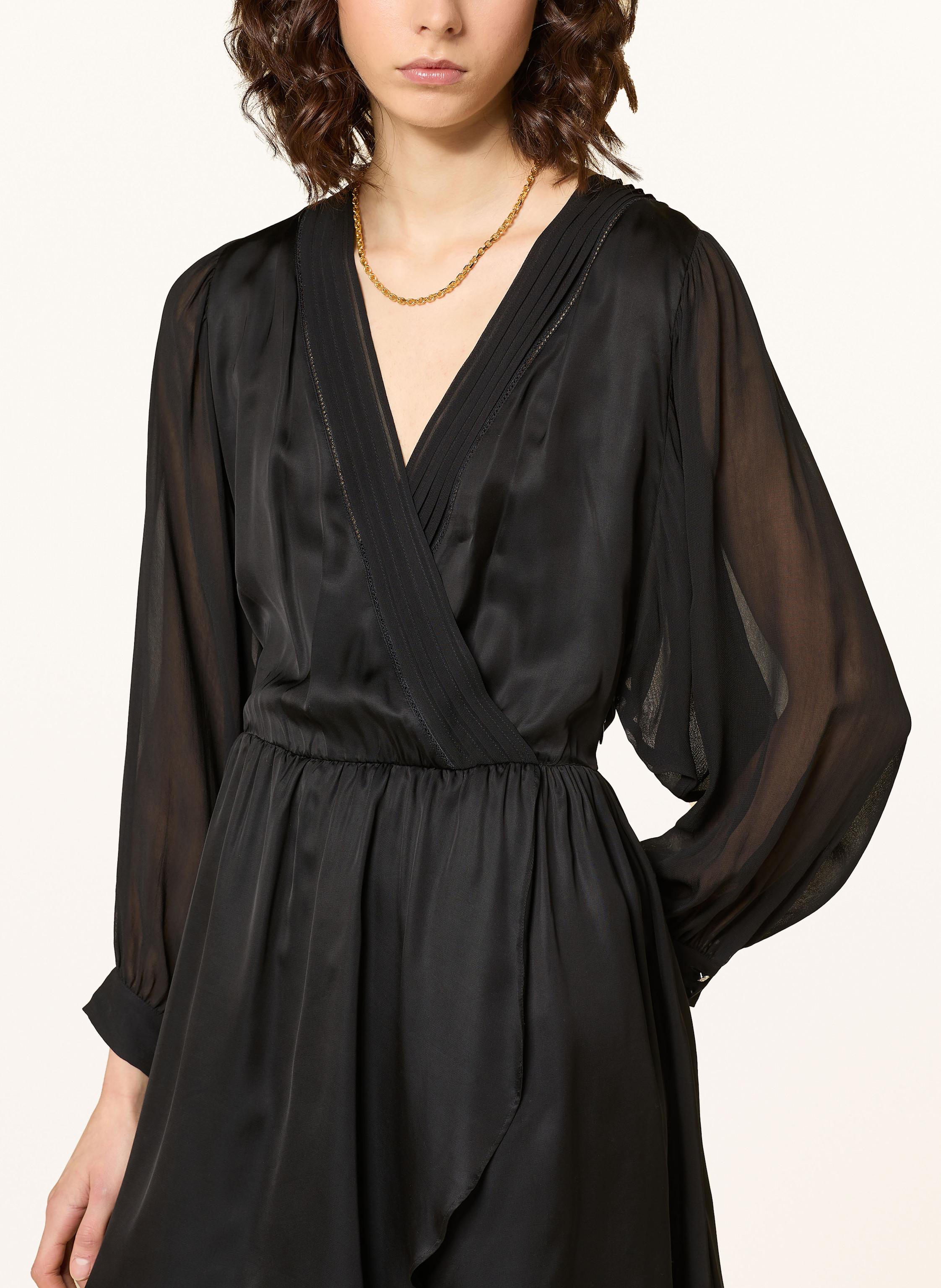 Thumbnail - Boss Kleid Denvont In Wickeloptik schwarz