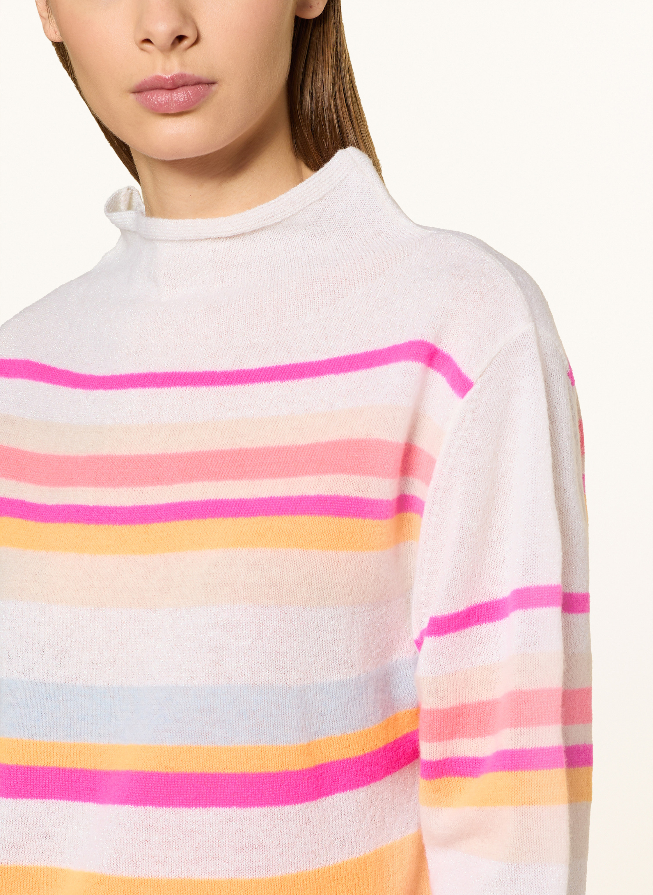 Thumbnail - Grace Pullover Mit Glitzergarn weiss