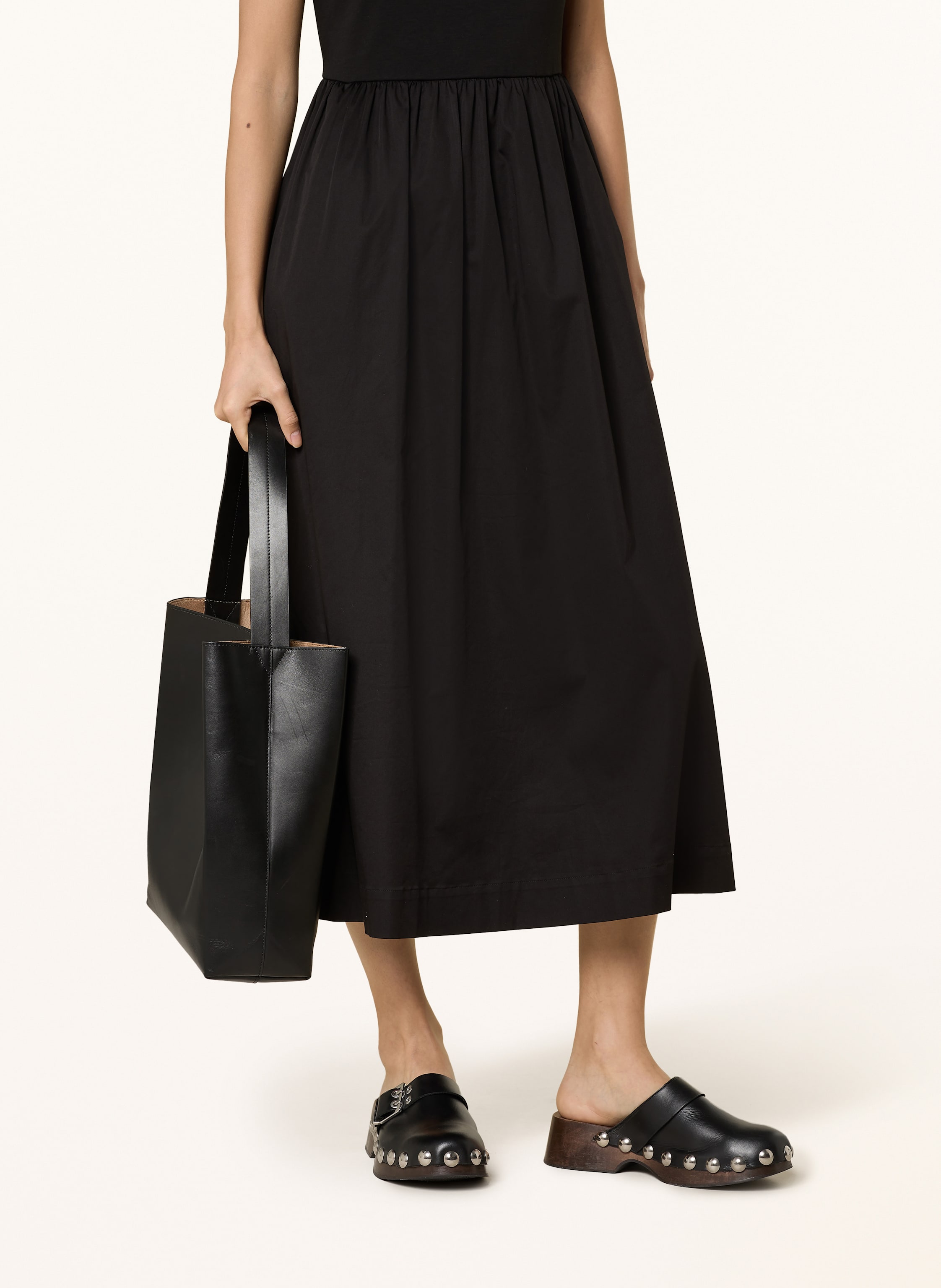 Thumbnail - Comma Kleid Im Materialmix schwarz