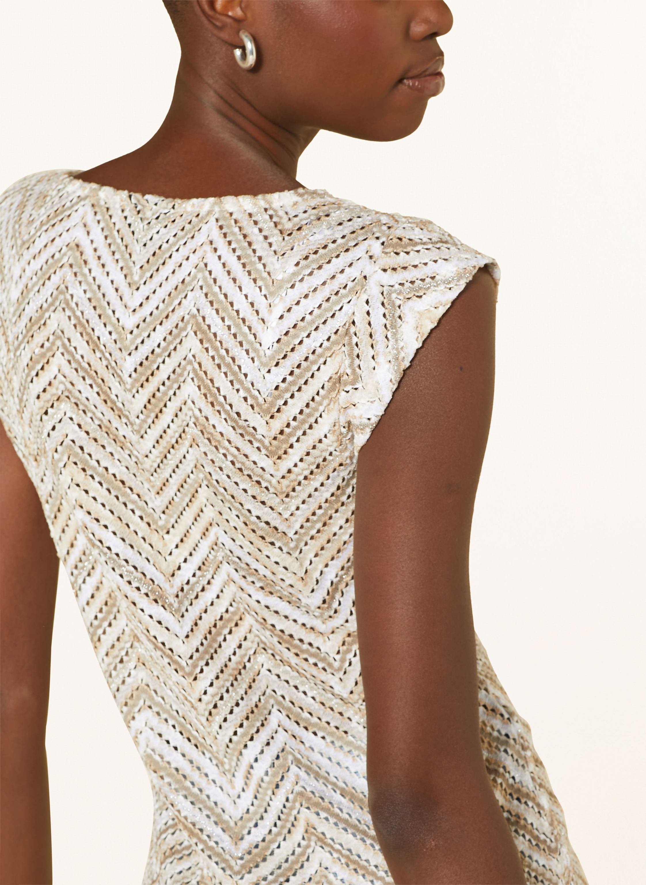 Thumbnail - S.Oliver Black Label Häkelshirt Mit Glitzergarn beige